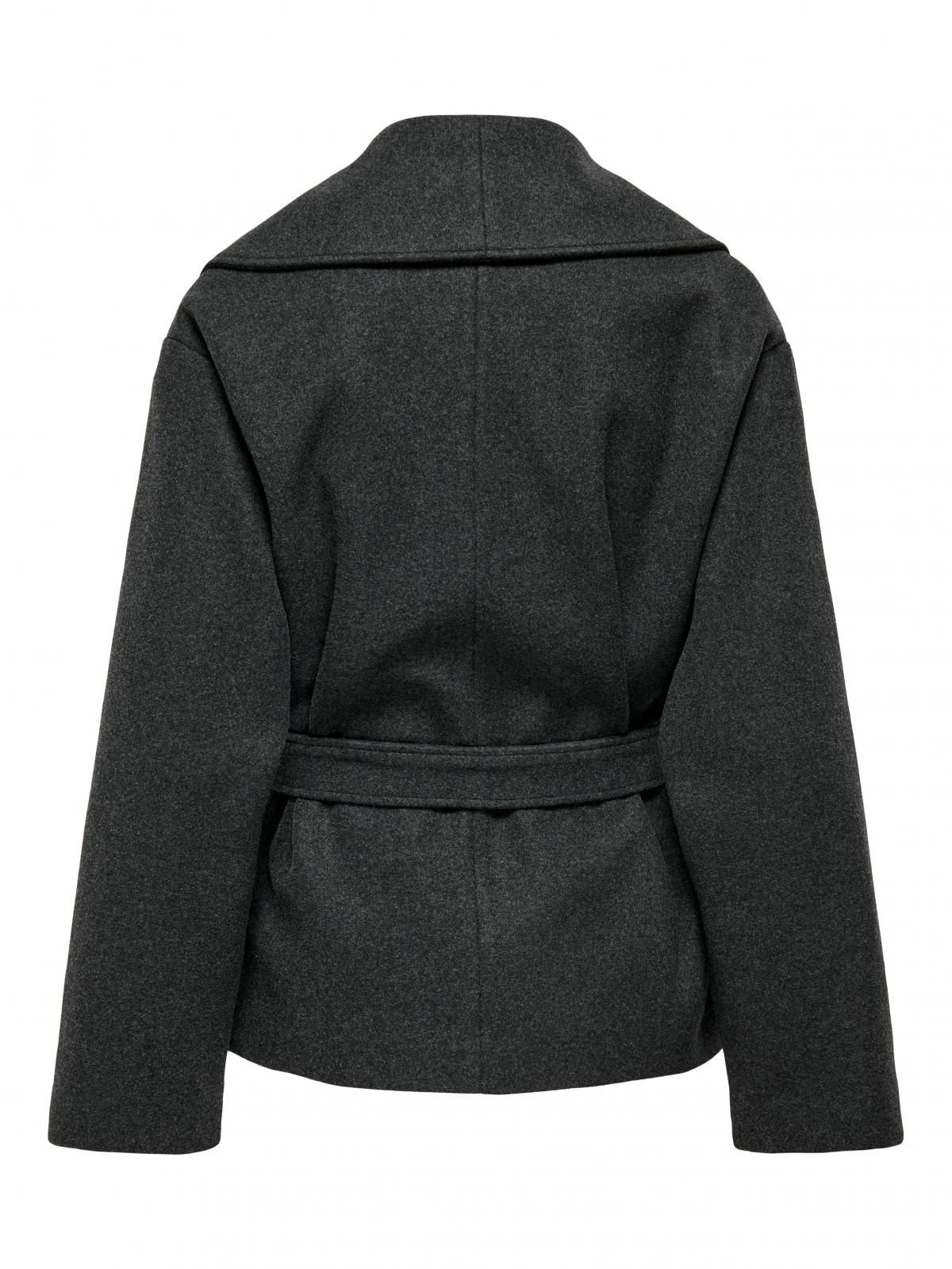 온리 벨티드 테일러드 숏 재킷 15314352_2383 GREY / DARK GREY MELANGE - 상세 이미지 4