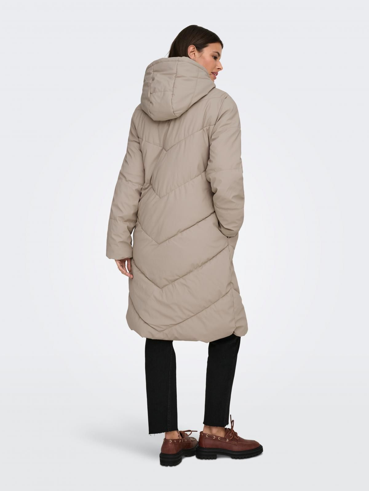 제이디와이 웜 테크니컬 롱 후드 패딩코트 15217556_116 WHITE / SIMPLY TAUPE - 상세 이미지 3