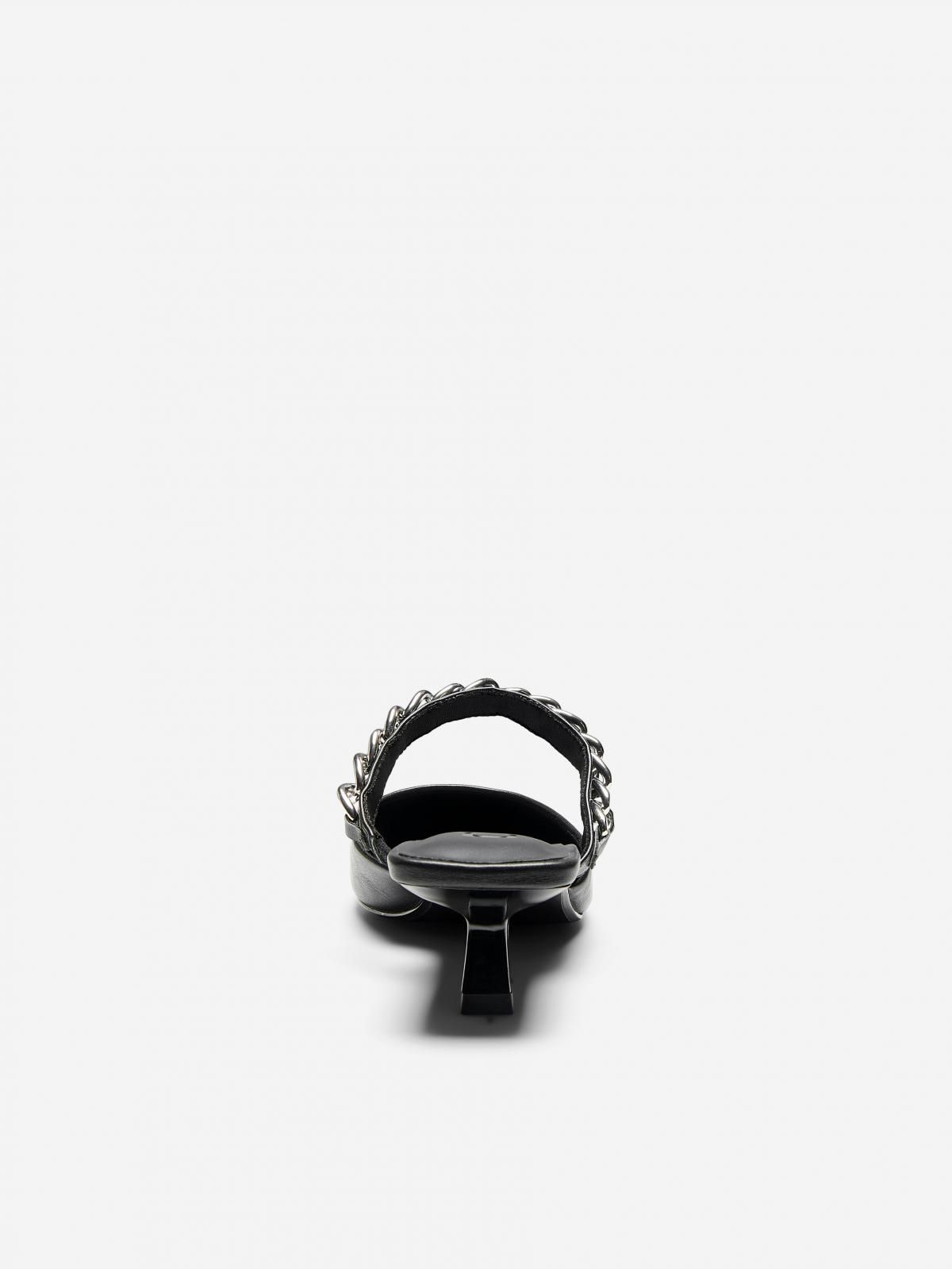 온리 체인 스트랩 블랙 로우힐 뮬 15278231_2161_1006619 BLACK / BLACK - 상세 이미지 2