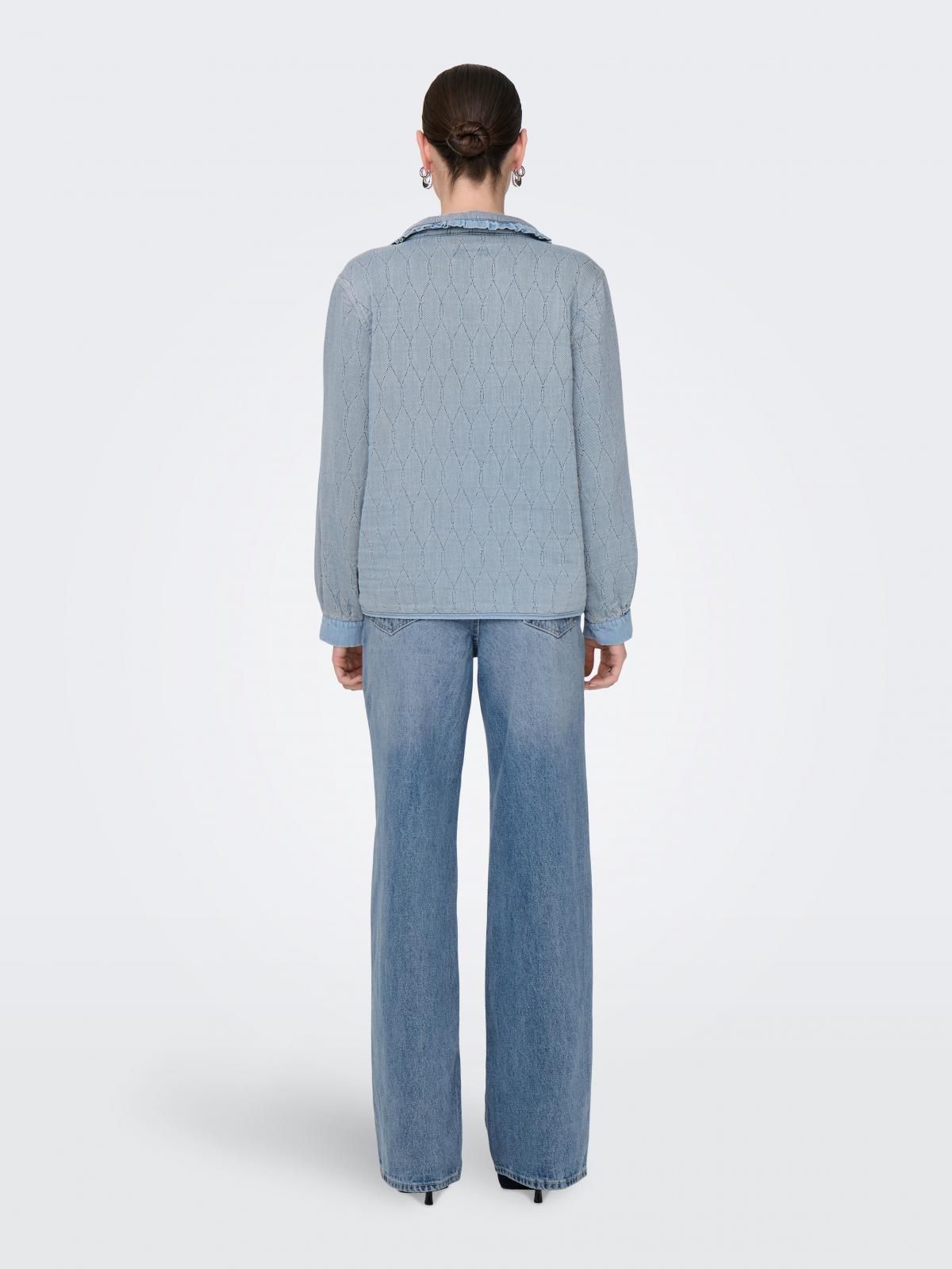 온리 데님 오버핏 테크니컬 재킷 15353205_2116 BLUE / LIGHT BLUE DENIM - 상세 이미지 3