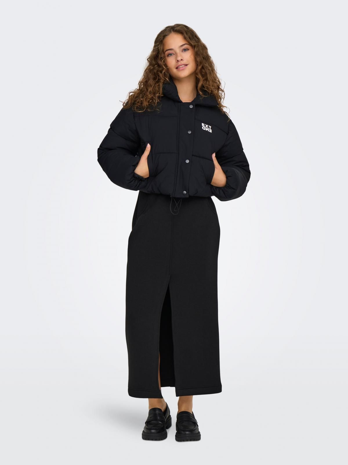 온리 테크니컬 하이넥 패딩 푸퍼 재킷 15336381_2161 BLACK / BLACK - 상세 이미지 5