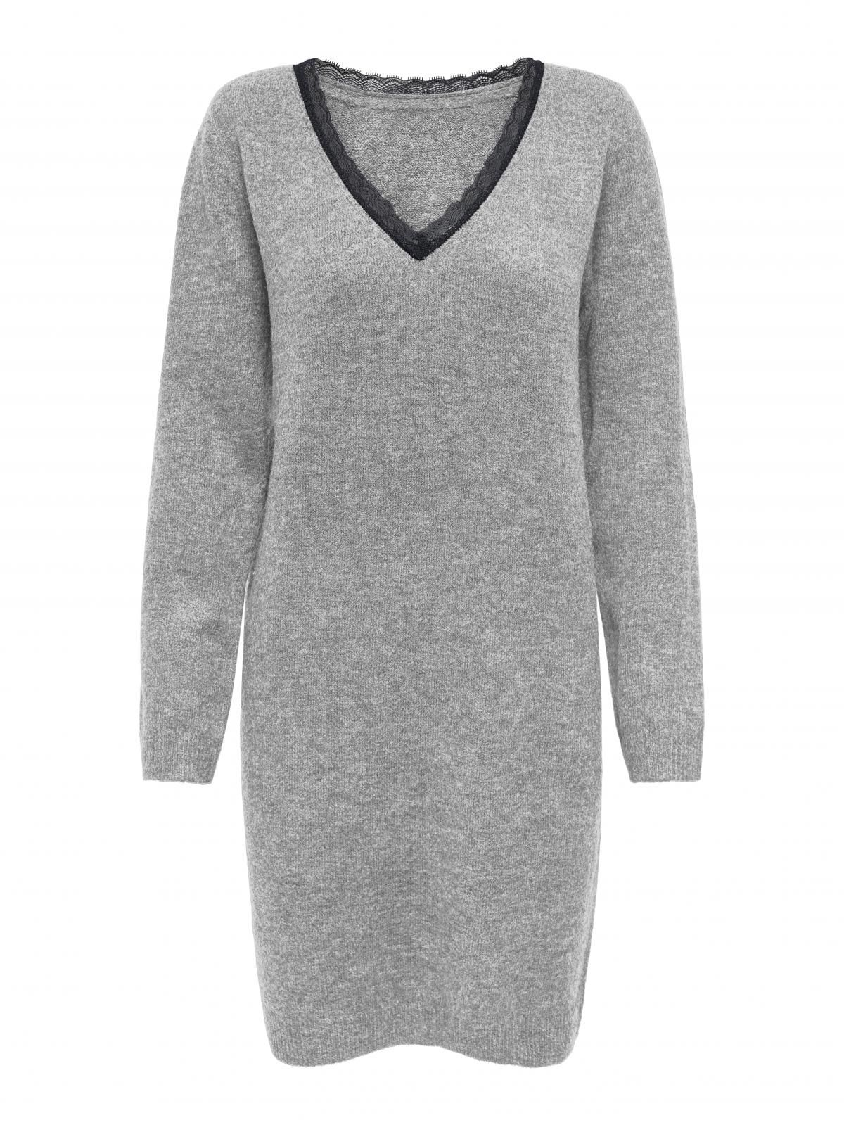 온리 니트 미니 원피스 레이스 디테일 15358612_2381_1224806 GREY / LIGHT GREY MELANGE - 상세 이미지 4