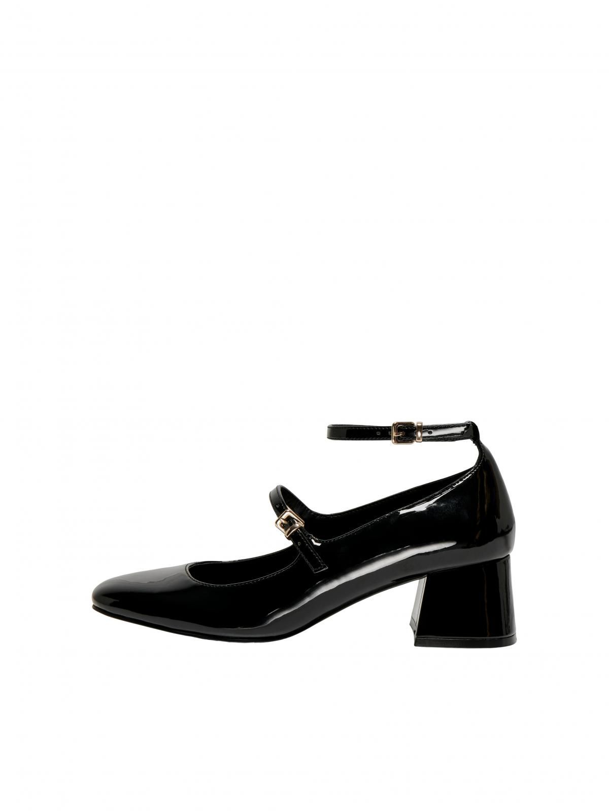 온리 베이직 블랙 에나멜 스트랩 힐 펌프스 15329867_2161 BLACK / BLACK - 상품 이미지
