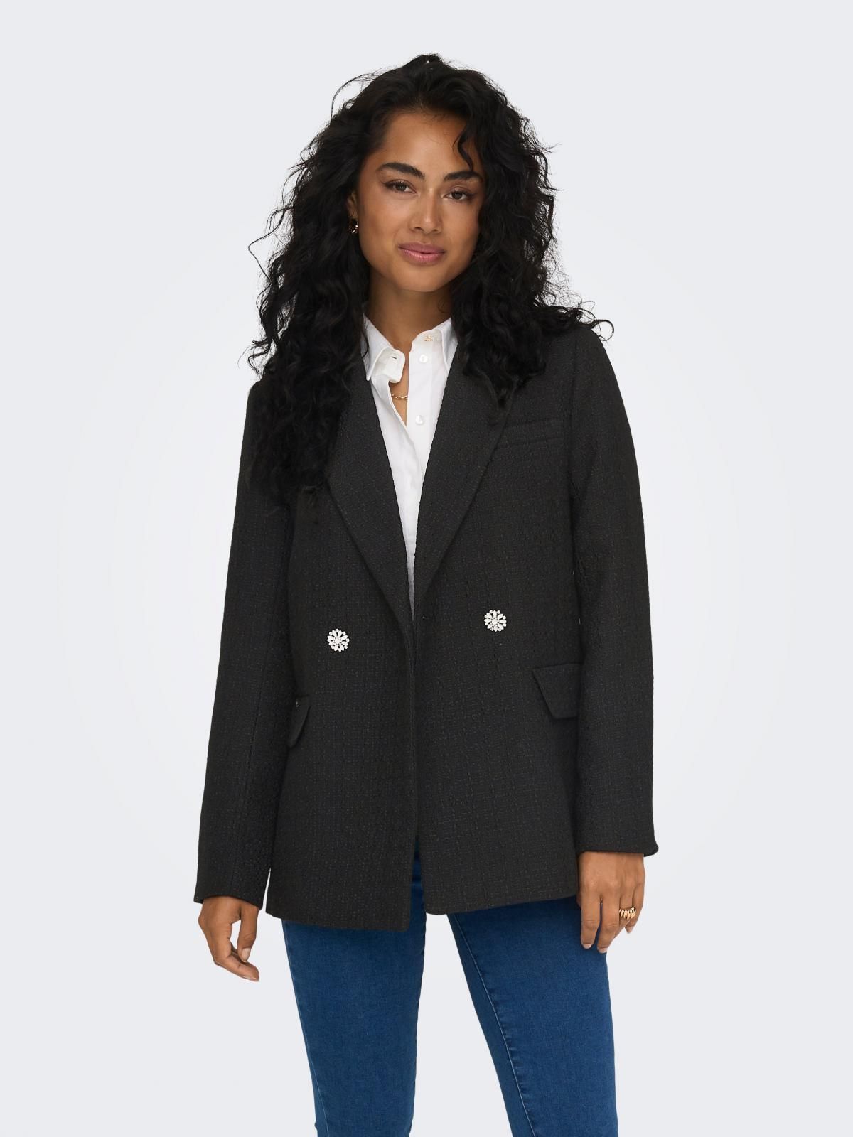 온리 테일러드 클래식 블랙 블레이저 15293957_2161 BLACK / BLACK - 상세 이미지 2