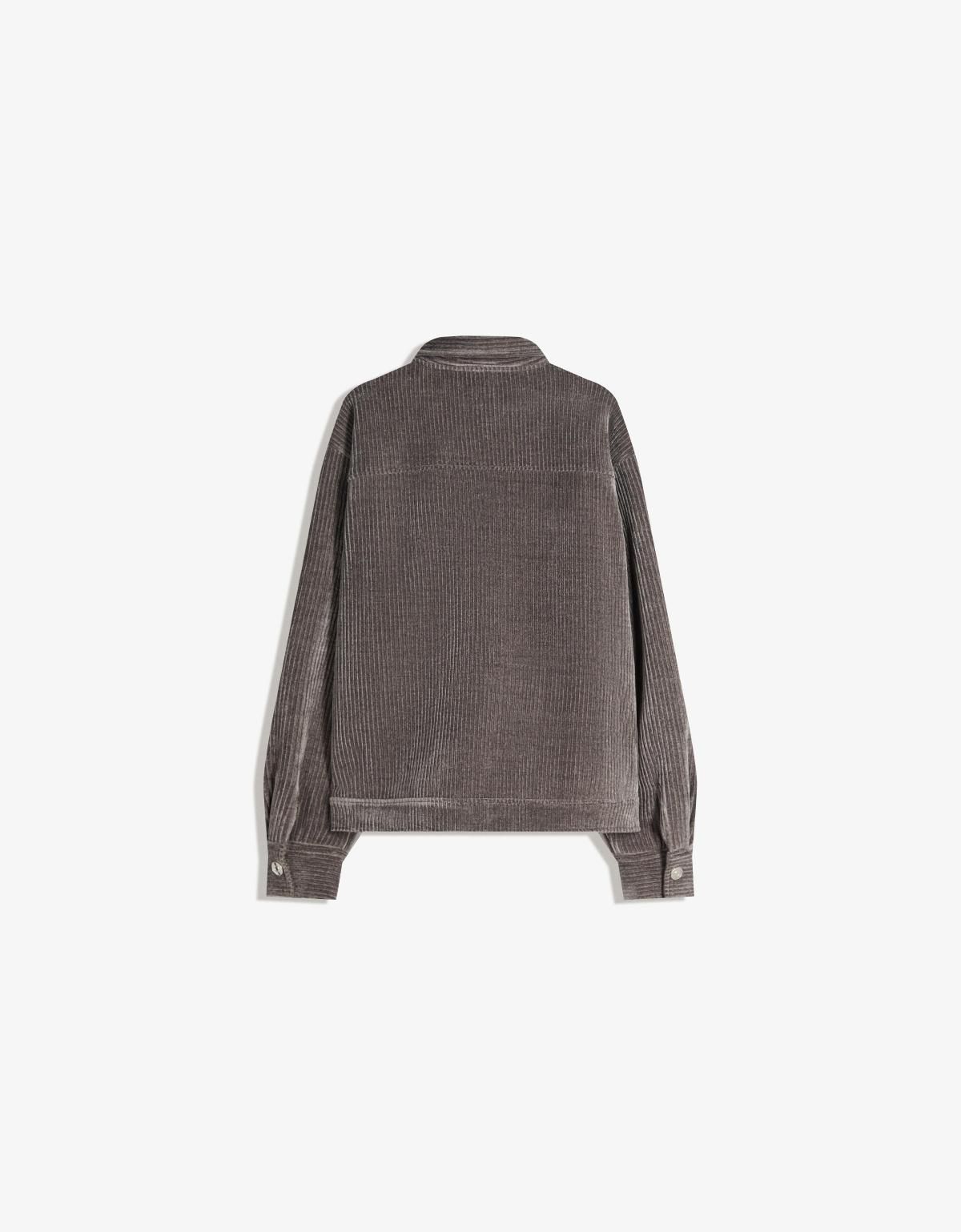 버쉬카 박시핏 시어링 안감 테크니컬 재킷 6864/710 DARK GREY - 상세 이미지 5