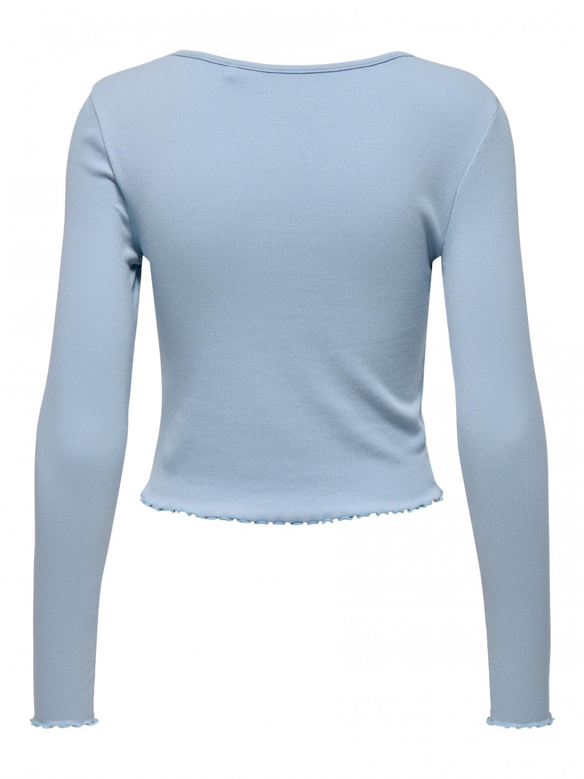 온리 소프트핏 브이넥 롱슬리브 탑 15342012_3013 BLUE / SOFT CHAMBRAY - 상세 이미지 5