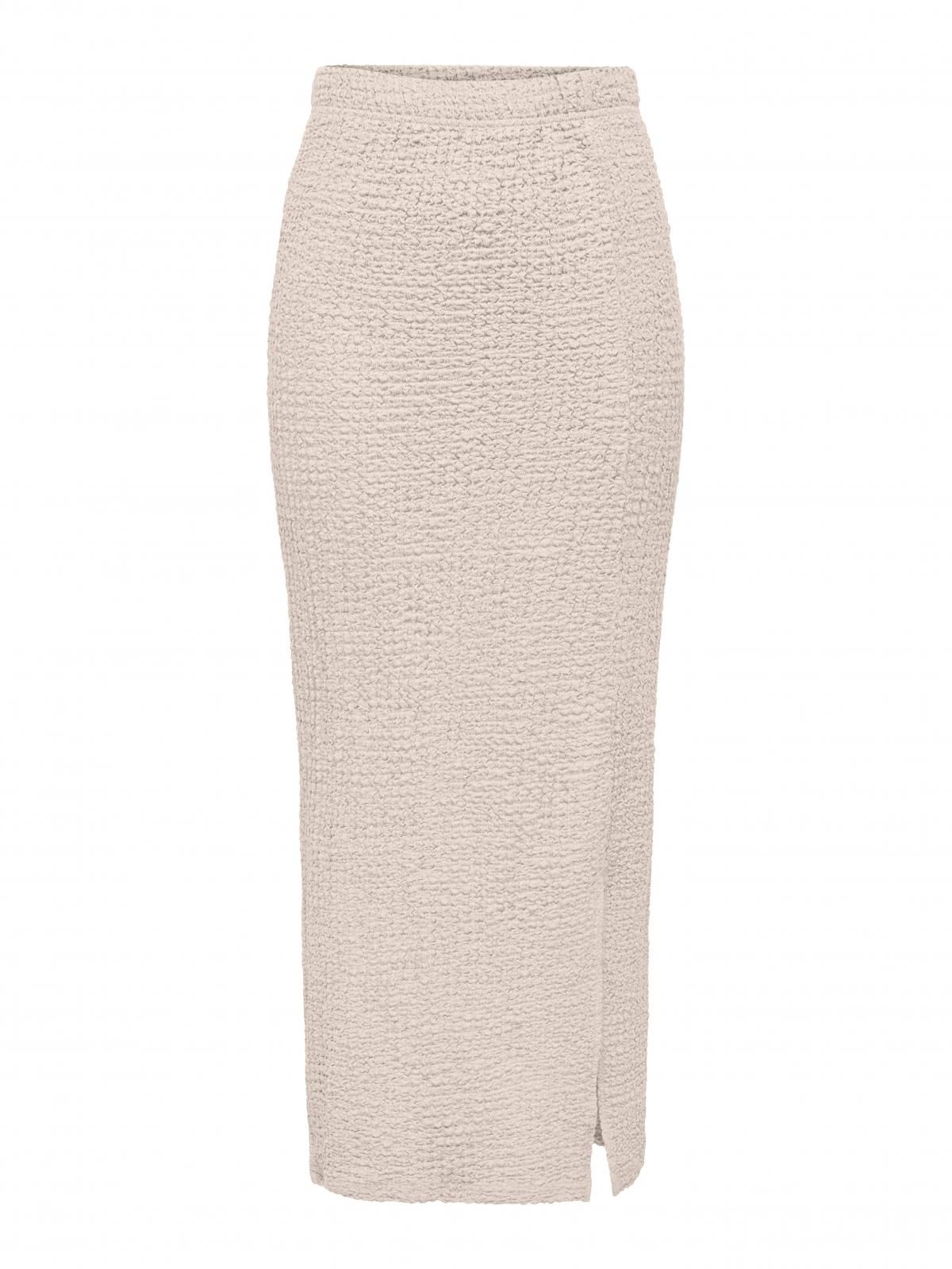 온리 텍스처 베이직 롱 스커트 슬릿 15324480_115 BEIGE / PUMICE STONE - 상세 이미지 3