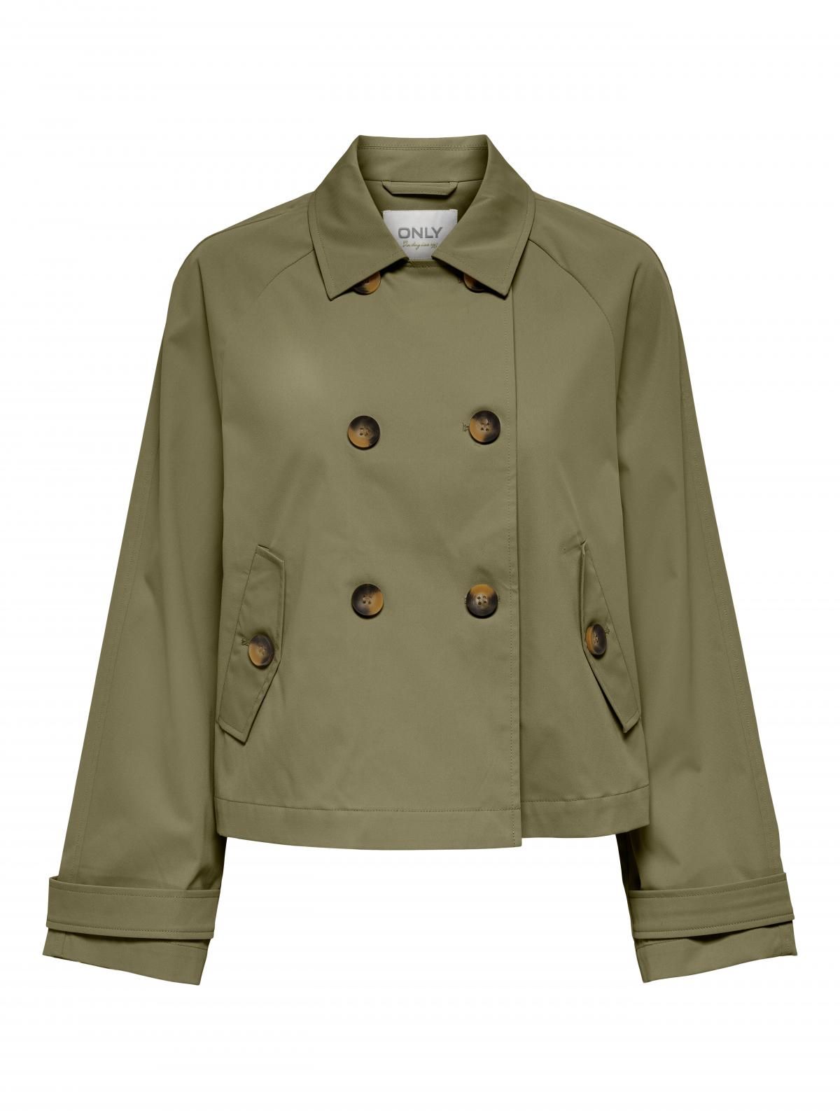 온리 테크니컬 숏 트렌치코트 더블버튼 15274982_1905 BROWN / ALOE - 상세 이미지 4