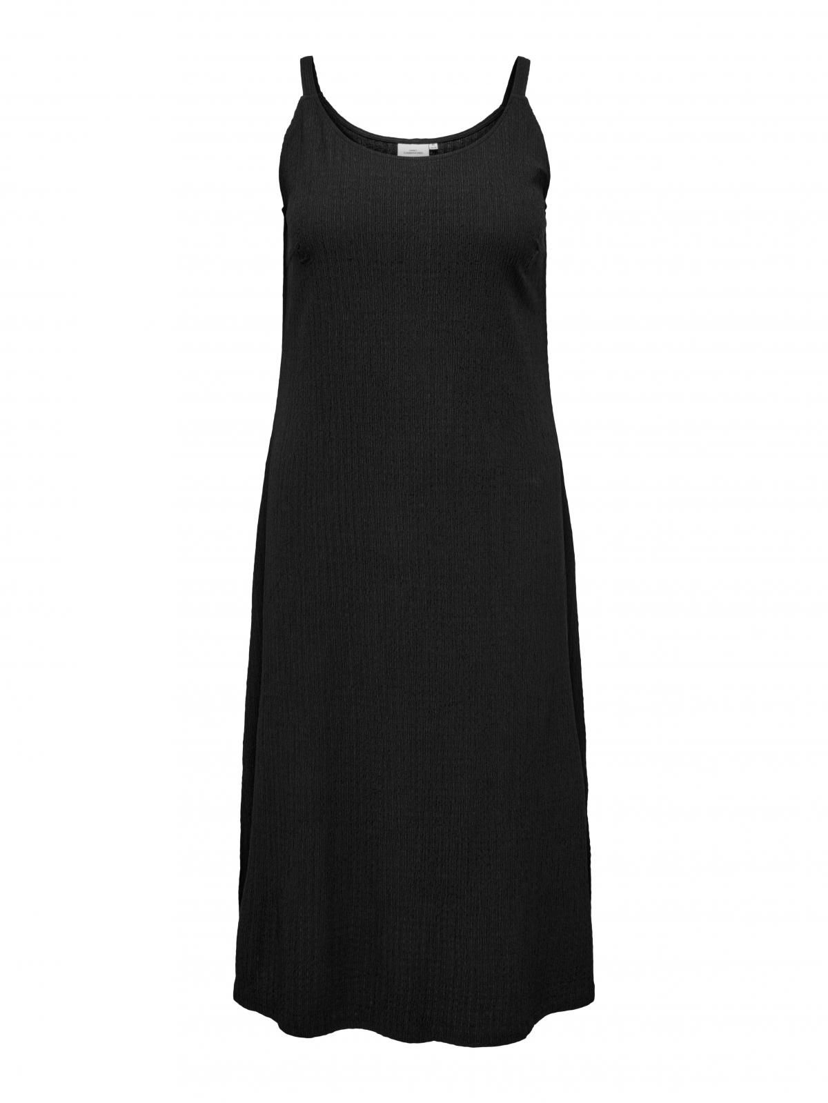 온리 빅사이즈 쿨터치 저지 미디 원피스 15346163_2161 BLACK / BLACK - 상세 이미지 3