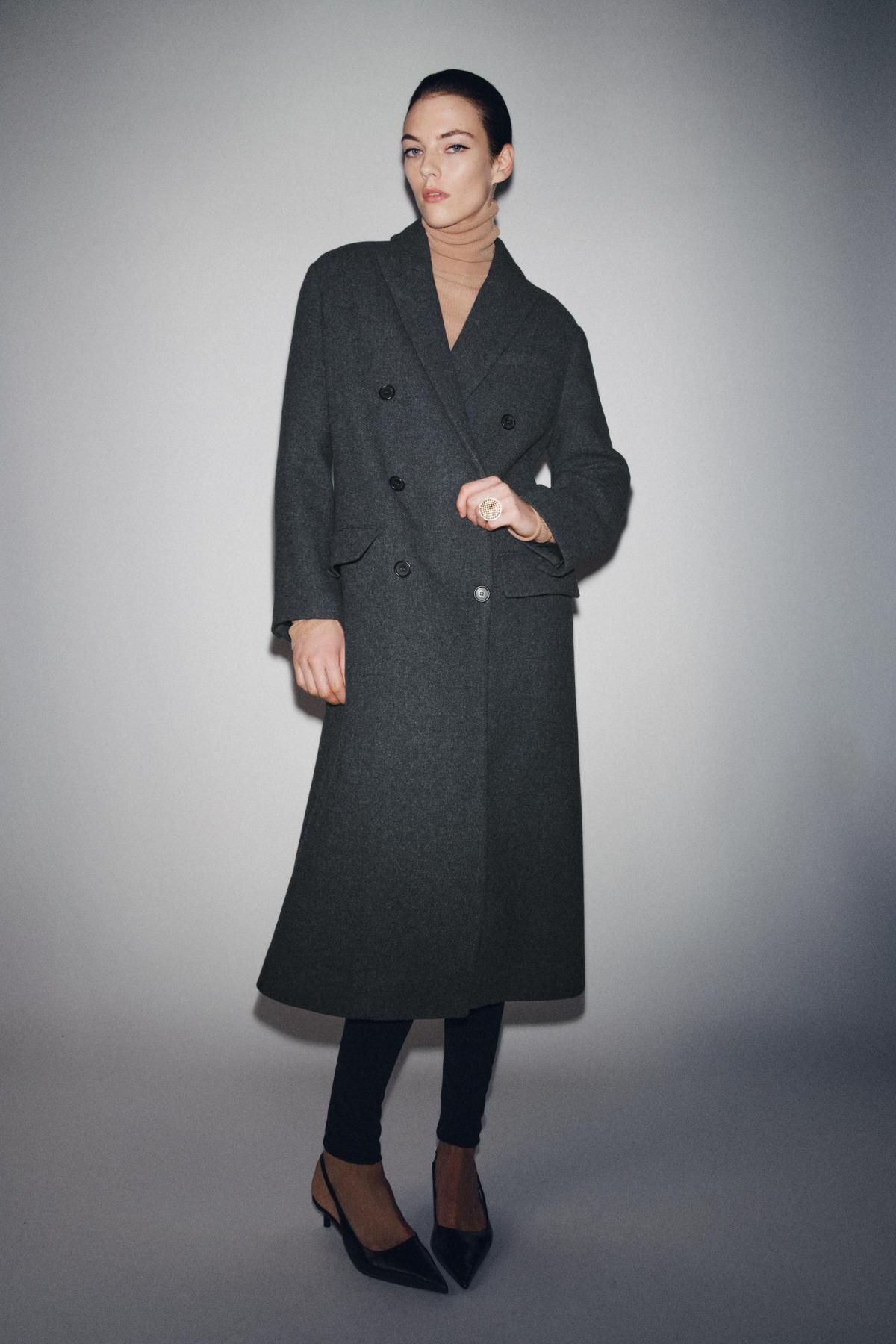 자라 울 혼방 클래식 오버사이즈 롱코트 8862/877 GREY MARL - 상세 이미지 2