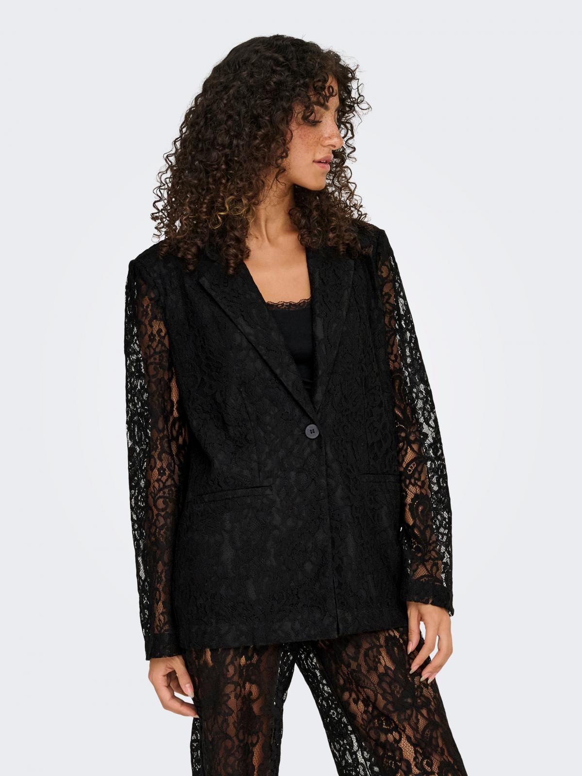 온리 테크니컬 레이스 블랙 테일러드 재킷 15358419_2161 BLACK / BLACK - 상품 이미지