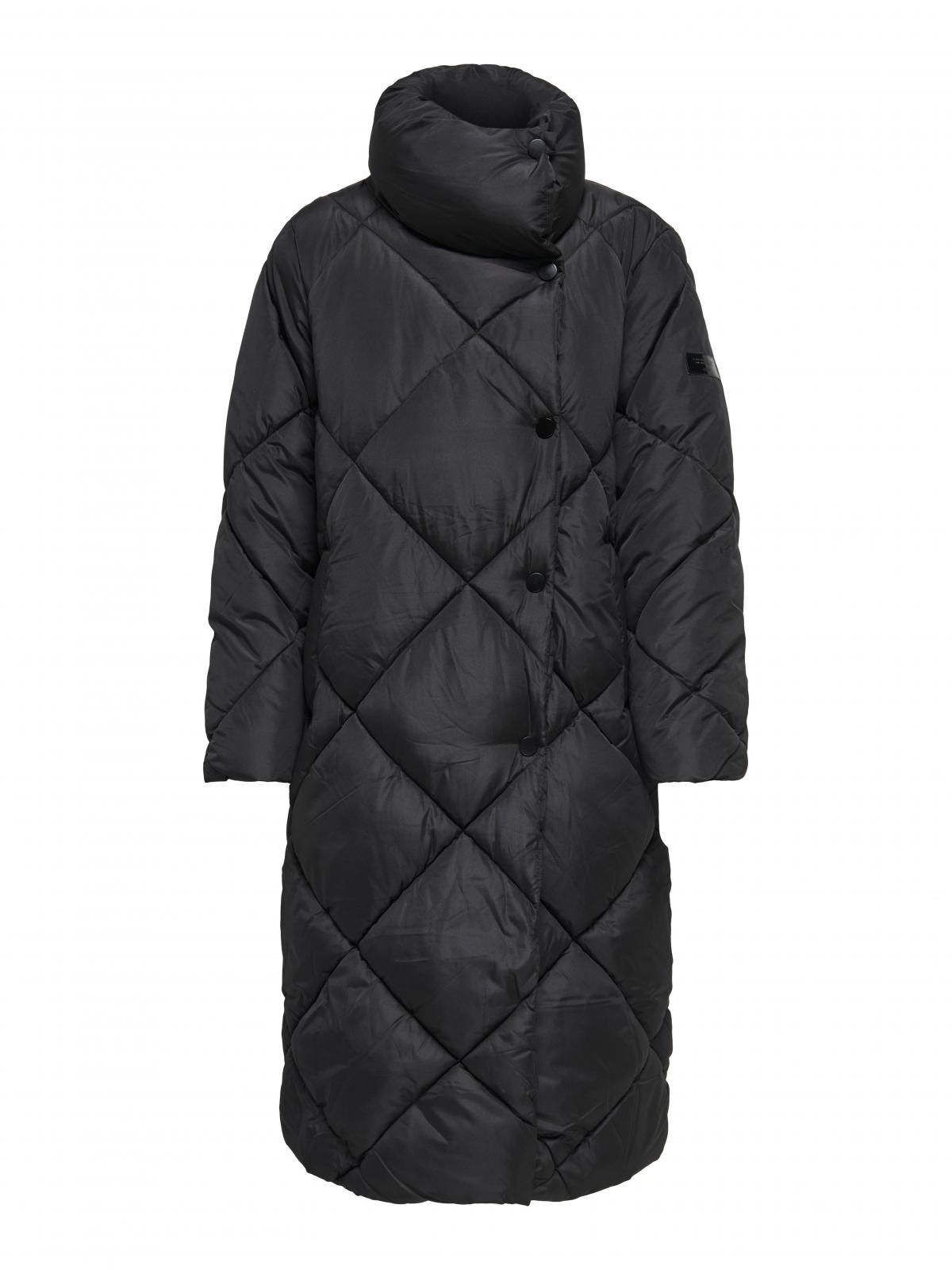 온리 테크니컬 하이넥 롱 패딩 코트 15349292_2161 BLACK / BLACK - 상품 이미지