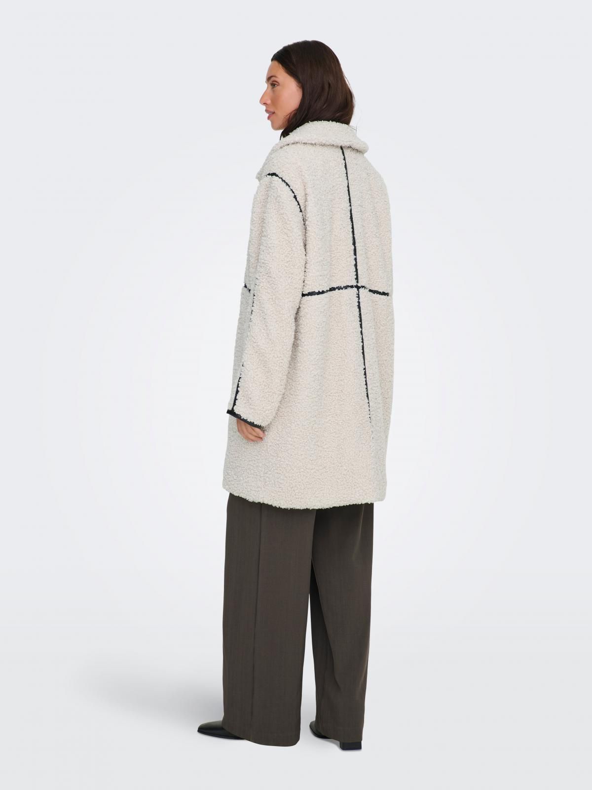 온리 테디 롱 코트 오버핏 버튼 클로징 15365868_115 BEIGE / PUMICE STONE - 상세 이미지 2