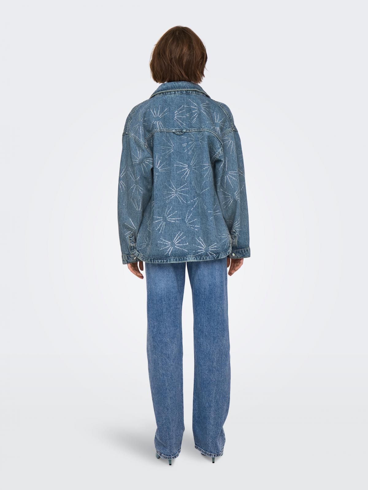 온리 오버사이즈 데님 셔츠 버튼업 15334966_2115_1147069 BLUE / MEDIUM BLUE DENIM - 상세 이미지 3