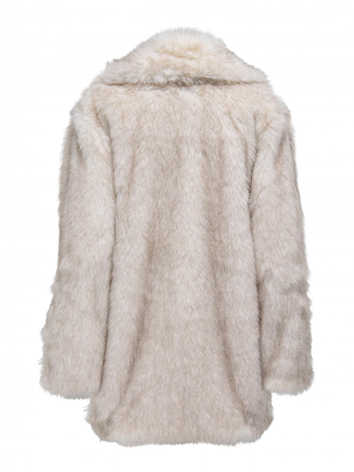온리 페이크퍼 오버핏 리버스넥 코트 15348976_115 BEIGE / PUMICE STONE - 상세 이미지 4