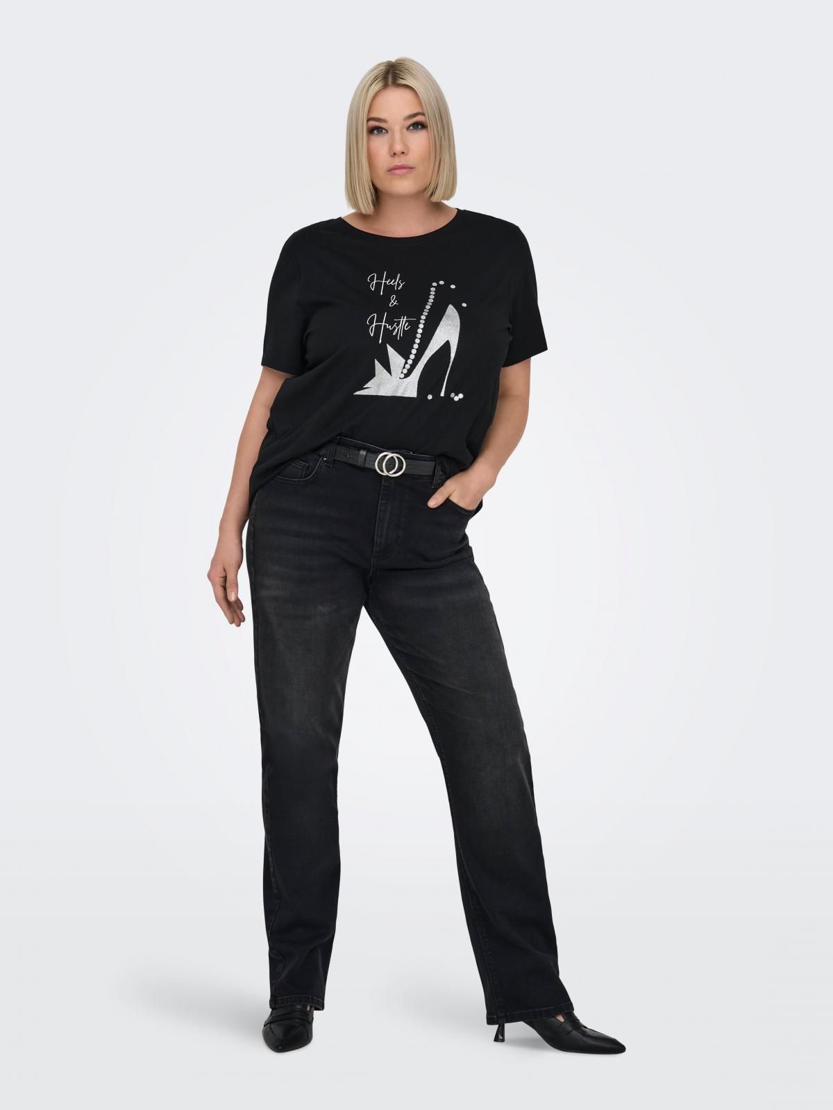온리 빅사이즈그래픽 반팔 티셔츠 15348699_2161_1190086 BLACK / BLACK - 상세 이미지 5