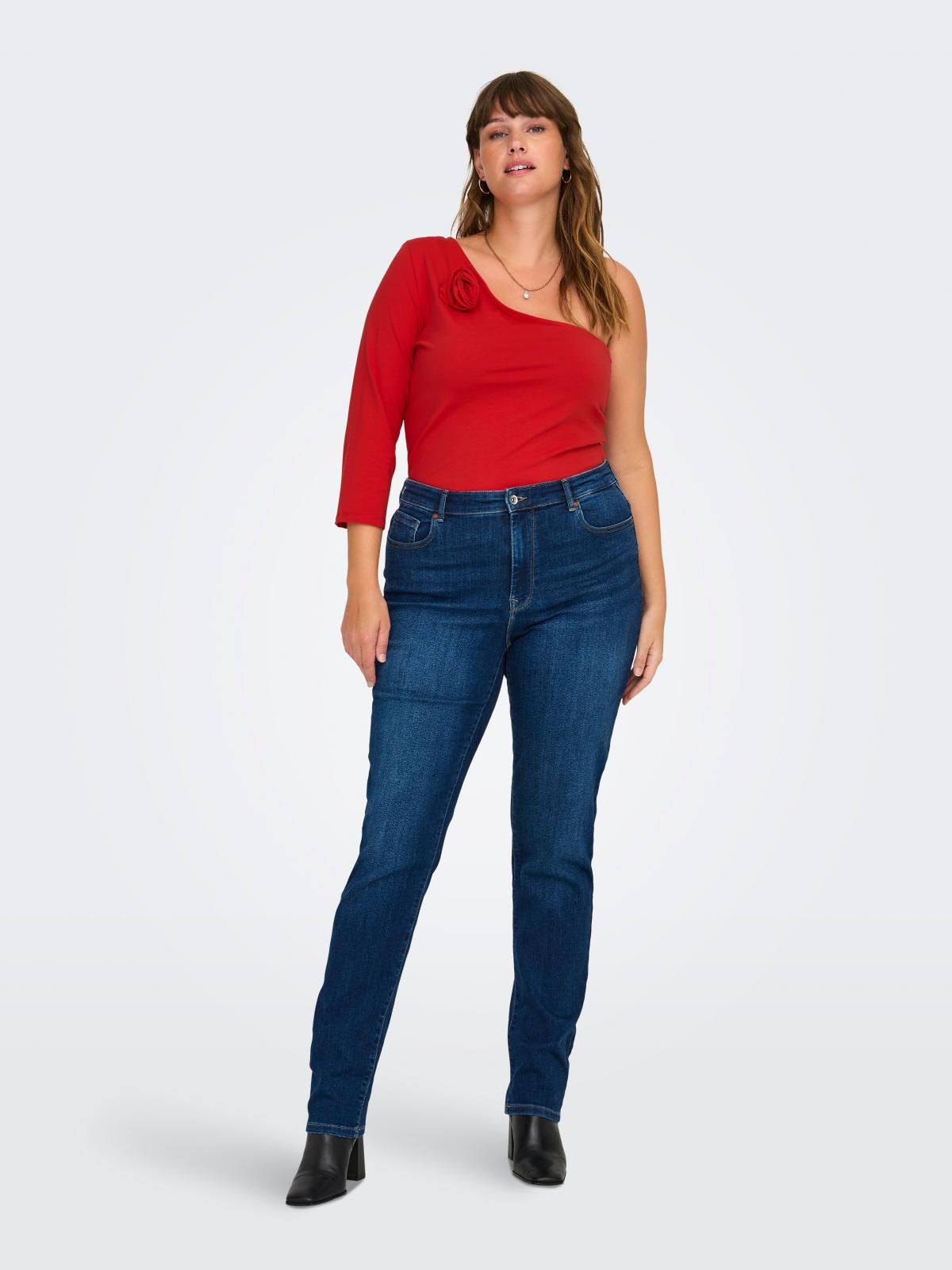 온리 페미닌 원숄더 탑 레드 15346124_767 RED / MARS RED - 상세 이미지 5
