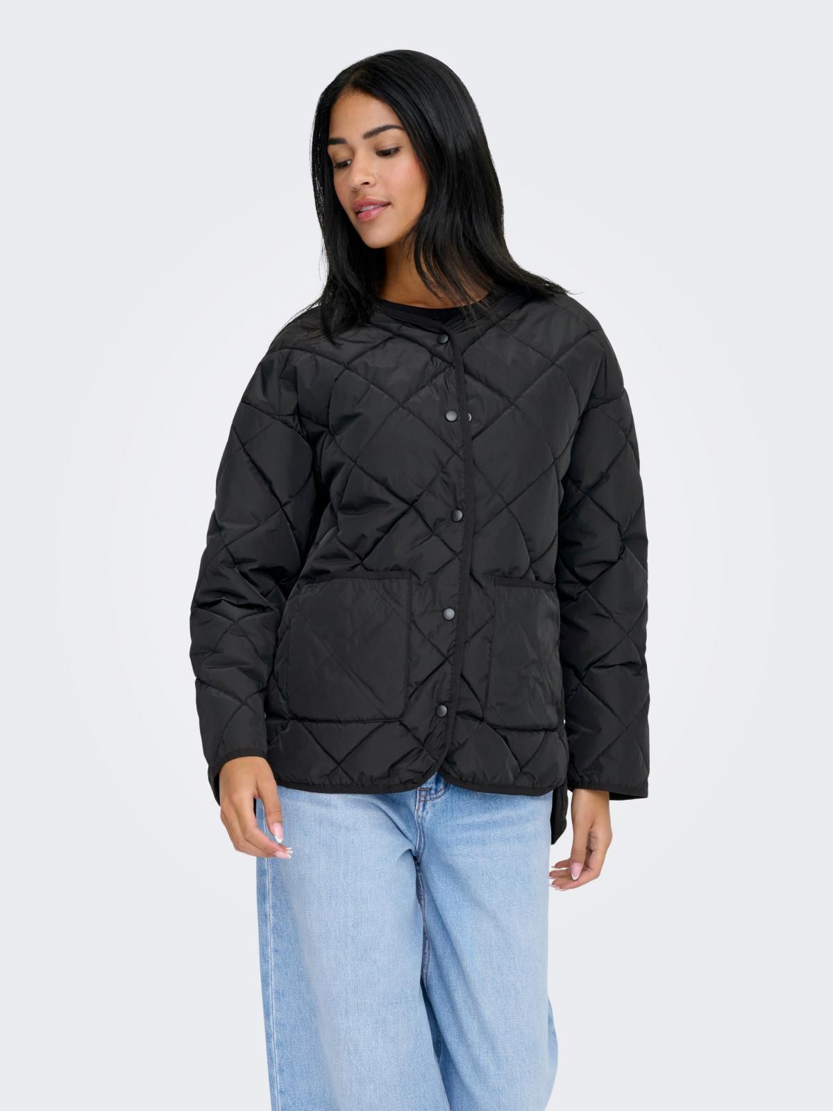 온리 테크니컬 경량 퀼팅 하이넥 재킷 15366048_2161 BLACK / BLACK - 상품 이미지