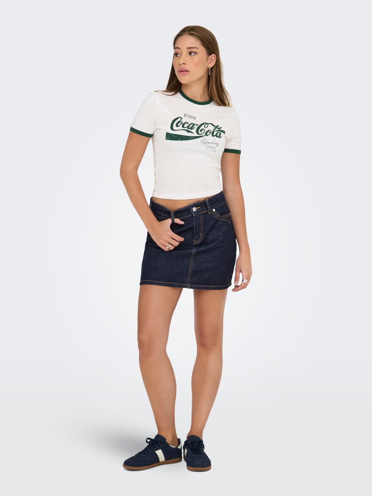 온리 테크니컬 데님 미니 스커트 15352058_2114_1200239 BLUE / DARK BLUE DENIM - 상세 이미지 5
