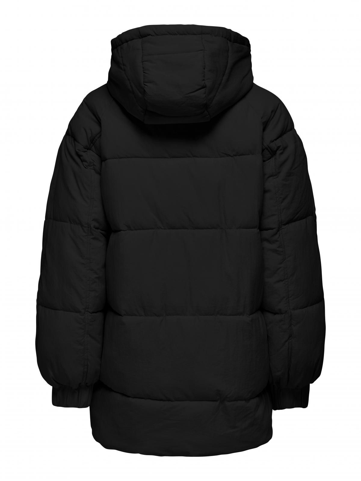 온리 테크니컬 방풍 후드 롱 패딩코트 15321963_2161 BLACK / BLACK - 상세 이미지 4