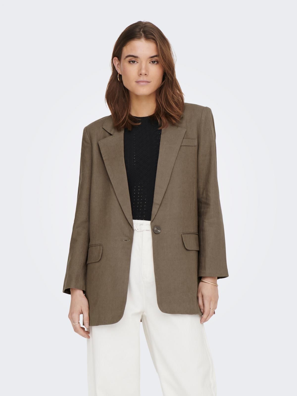 온리 오버사이즈 클래식 테일러드 블레이저 15290245_8063 BROWN / BROWN LENTIL - 상품 이미지