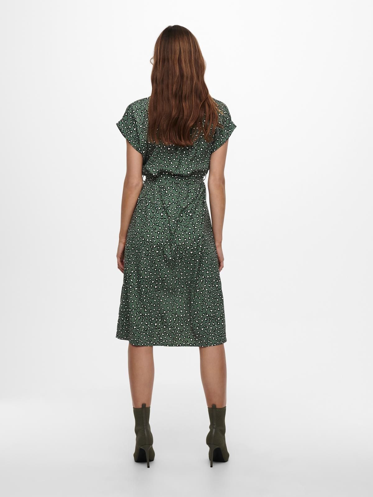 온리 도트 패턴 반팔 미디 셔츠 원피스 15191953_1619_880090 GREEN / LAUREL WREATH - 상세 이미지 2