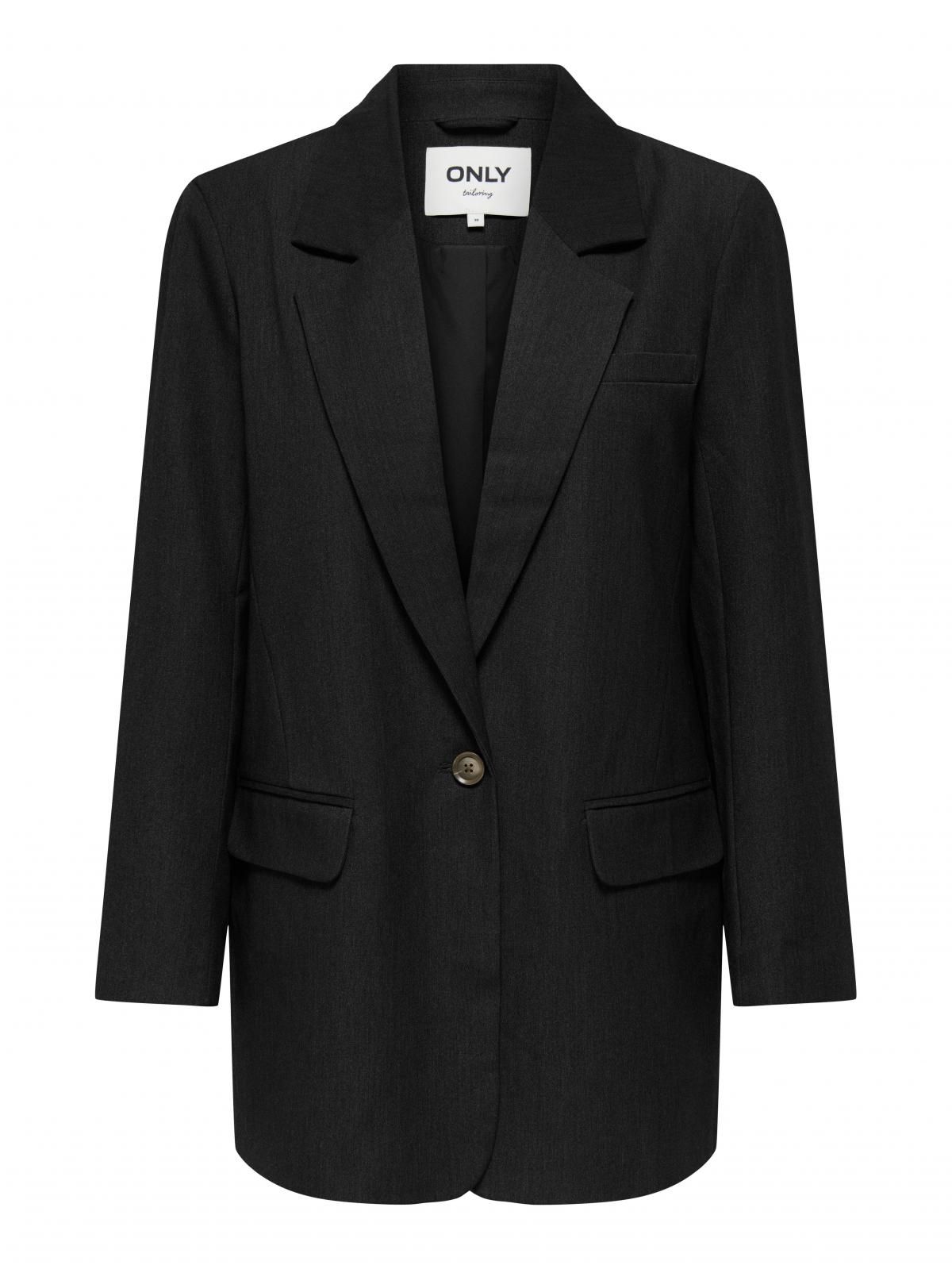 온리 오버핏 테일러드 블랙 블레이저 15318088_2161 BLACK / BLACK - 상세 이미지 3