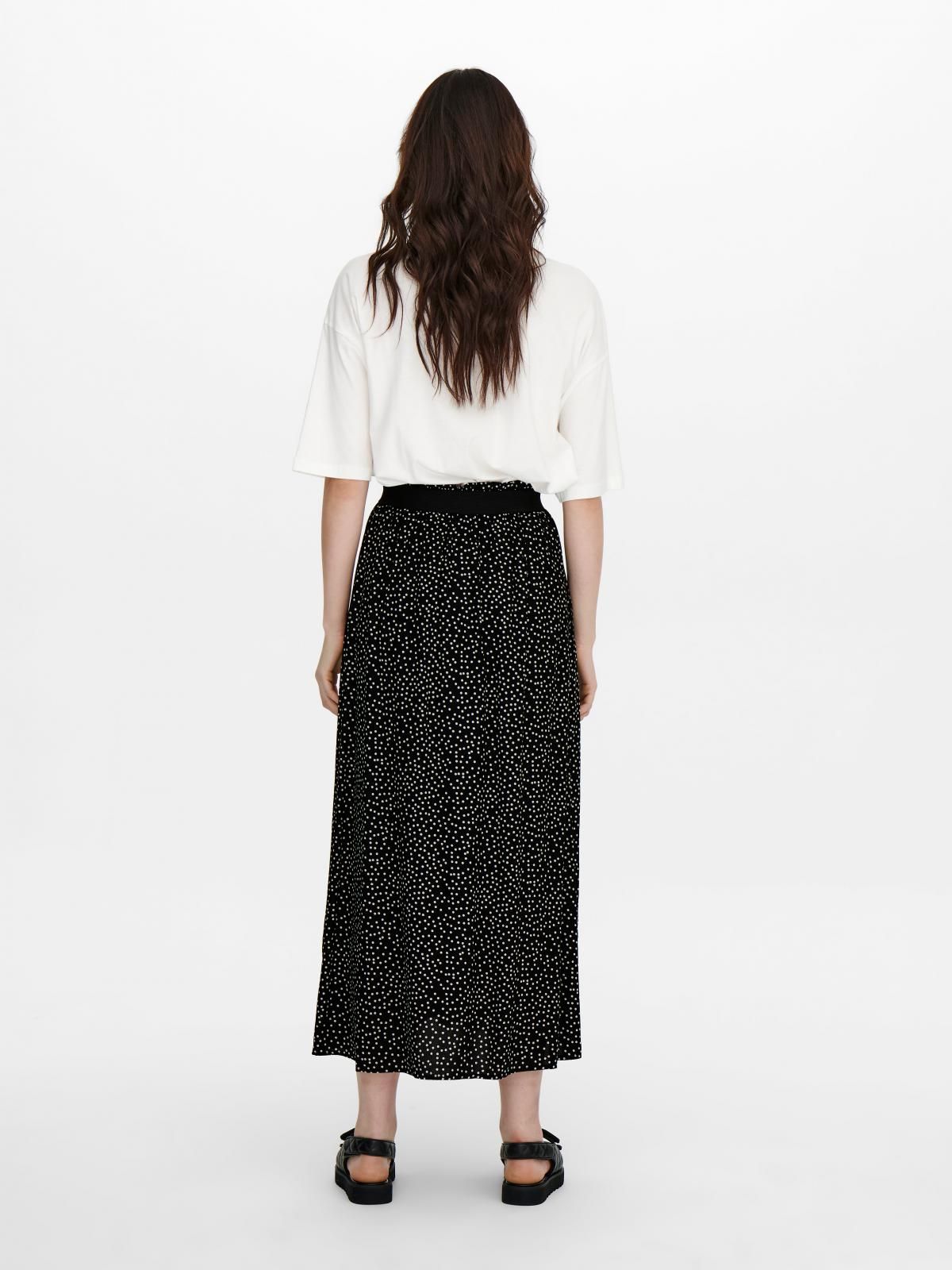 온리 도트 패턴 롱 스커트 밴딩 캐주얼 15251761_2161_918166 BLACK / BLACK - 상세 이미지 2