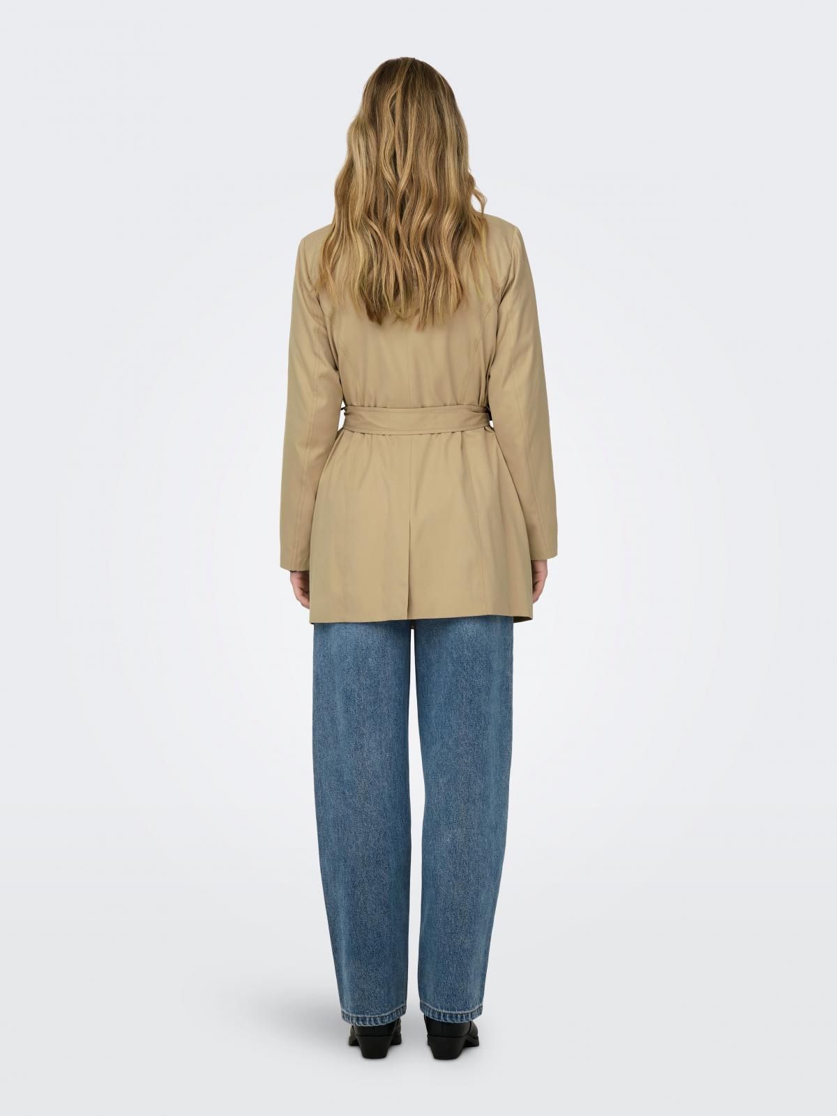 온리 테크니컬 더블버튼 베이지 트렌치코트 15191821_4021 BROWN / GINGER ROOT - 상세 이미지 2