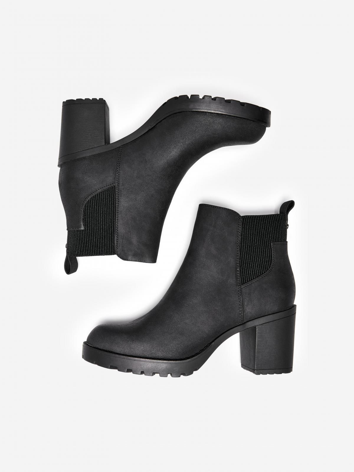 온리 청키힐 앵클부츠 15184295_2161 BLACK / BLACK - 상세 이미지 3