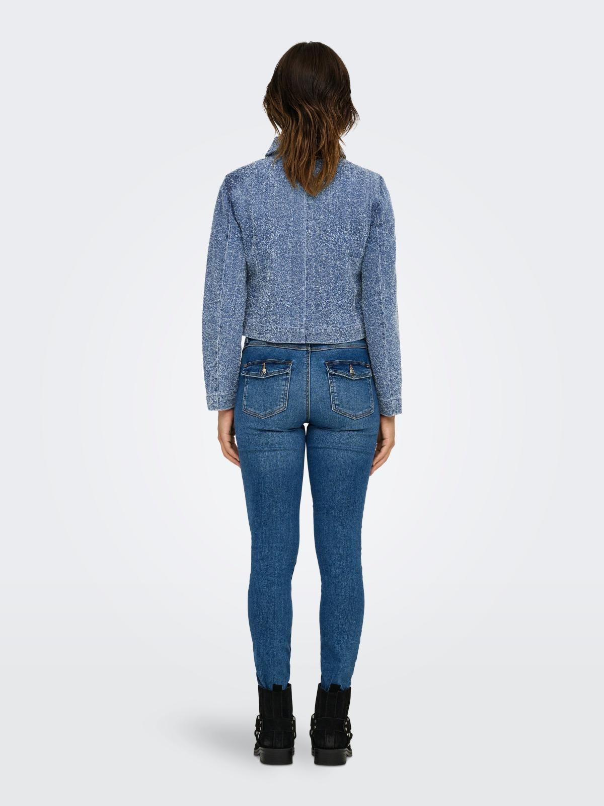 제이디와이 테크니컬 트위드 크롭 재킷 15341468_2115 BLUE / MEDIUM BLUE DENIM - 상세 이미지 2