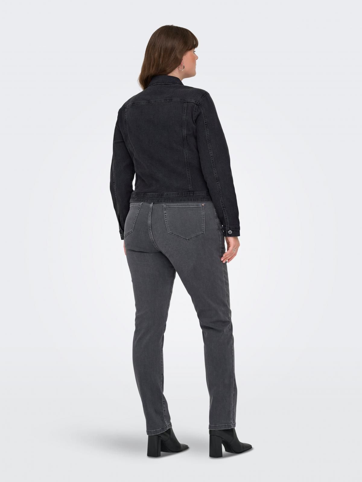 온리 트렌디 흑청 데님 재킷 15352616_2104 GREY / DARK GREY DENIM - 상세 이미지 2