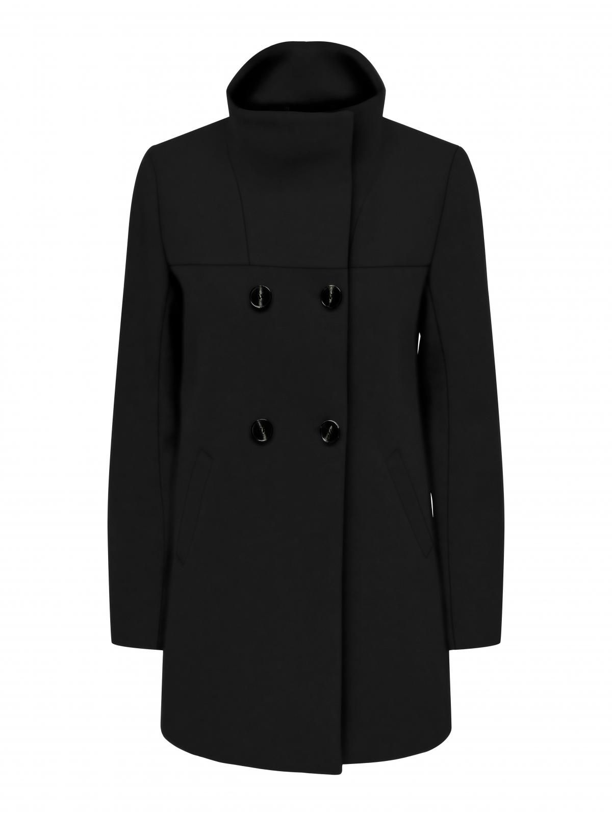 온리 더블버튼 미디 코트 15358884_2161_1244464 BLACK / BLACK - 상세 이미지 3