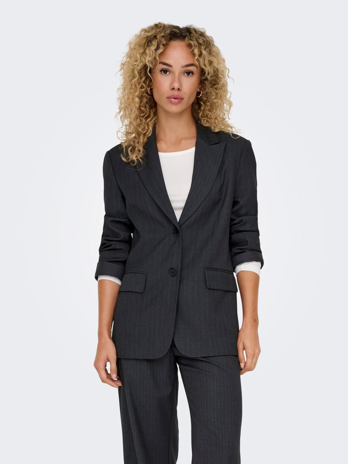 온리 테일러드 오버사이즈 블레이저 15334284_2222_1145626 GREY / DARK GREY - 상품 이미지