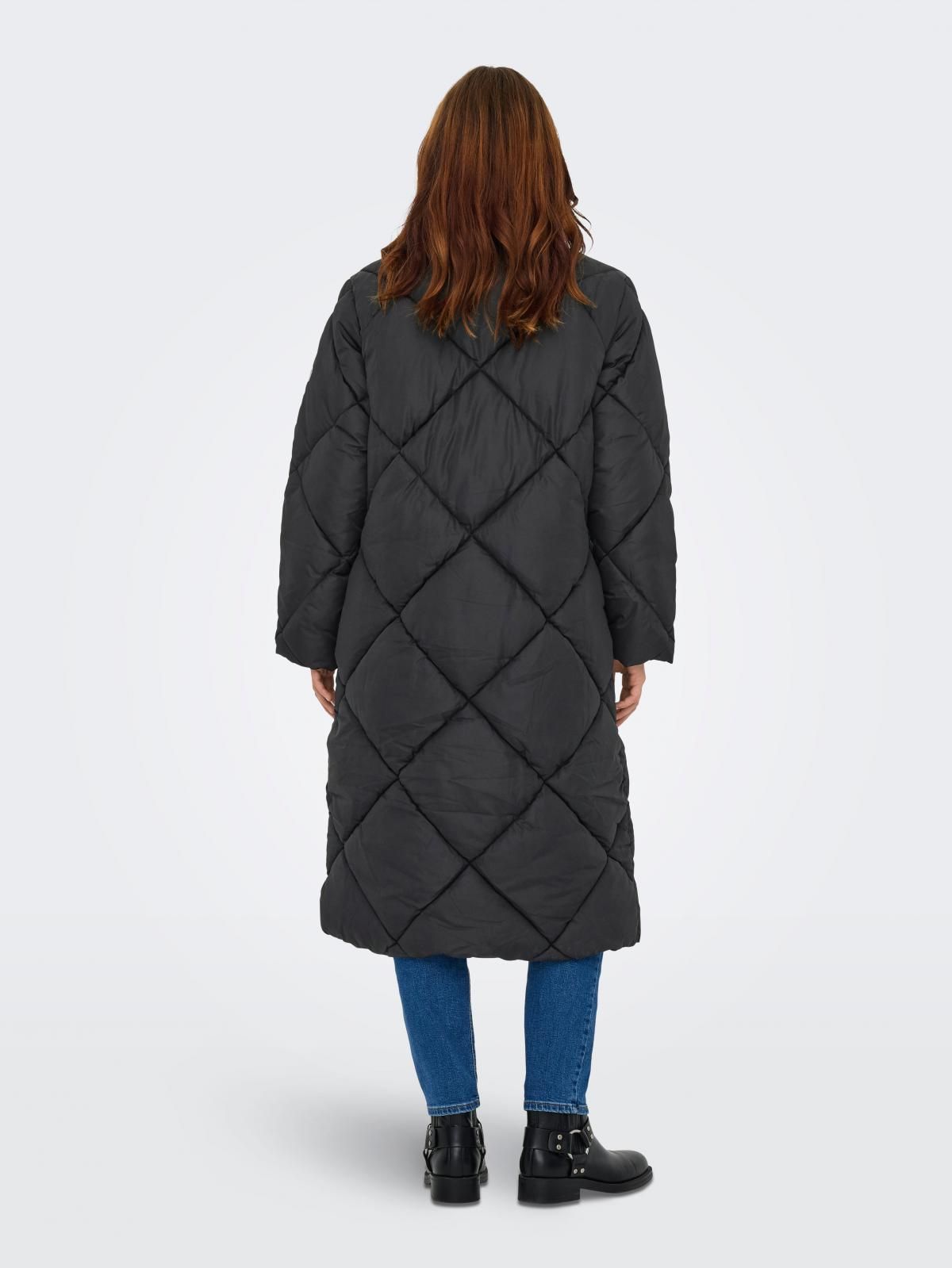 온리 테크니컬 하이넥 롱 패딩 코트 15349292_2161 BLACK / BLACK - 상세 이미지 3