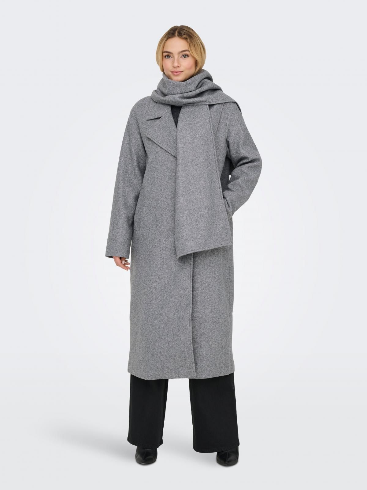 온리 테크니컬 라이트그레이 롱코트 15348930_2382_1218399 GREY / MEDIUM GREY MELANGE - 상세 이미지 5
