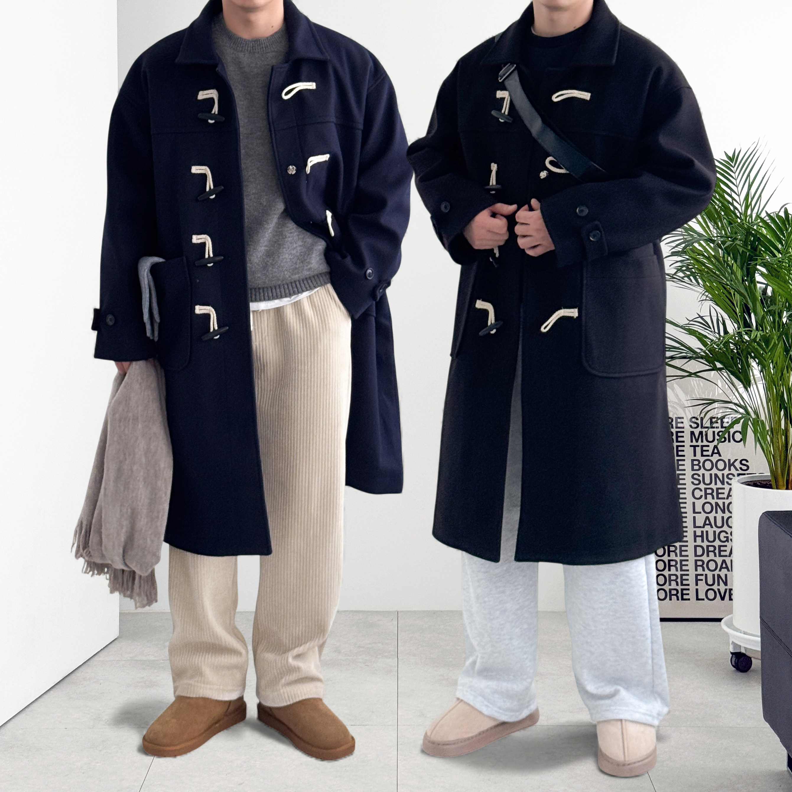 남자 떡볶이코트 남자롱코트 롱, 블랙, FREE(One size) - 상품 이미지