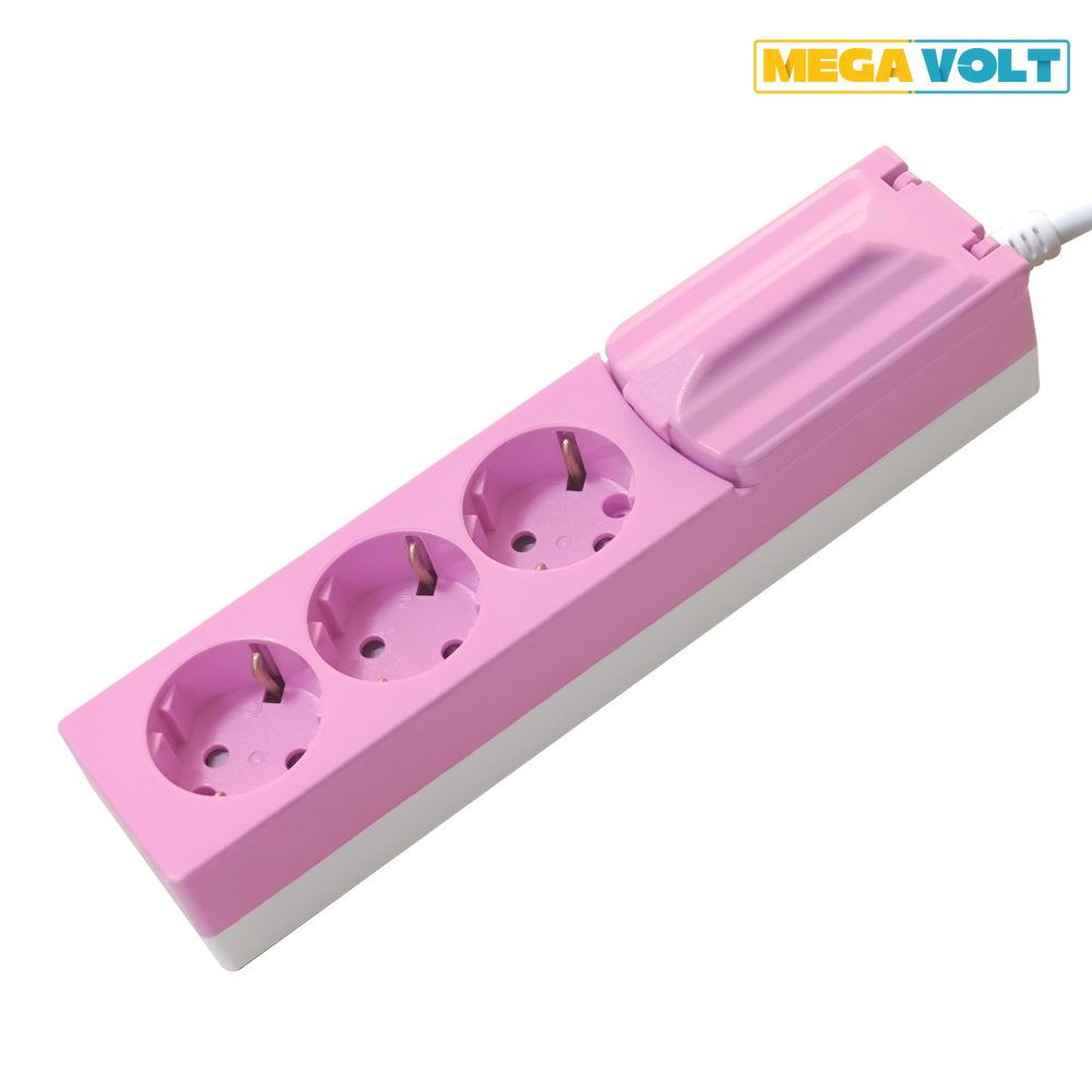 국산 고용량 멀티탭 3구 누전차단 스위치 4000W 메가볼트 전기 콘센트 1.5M