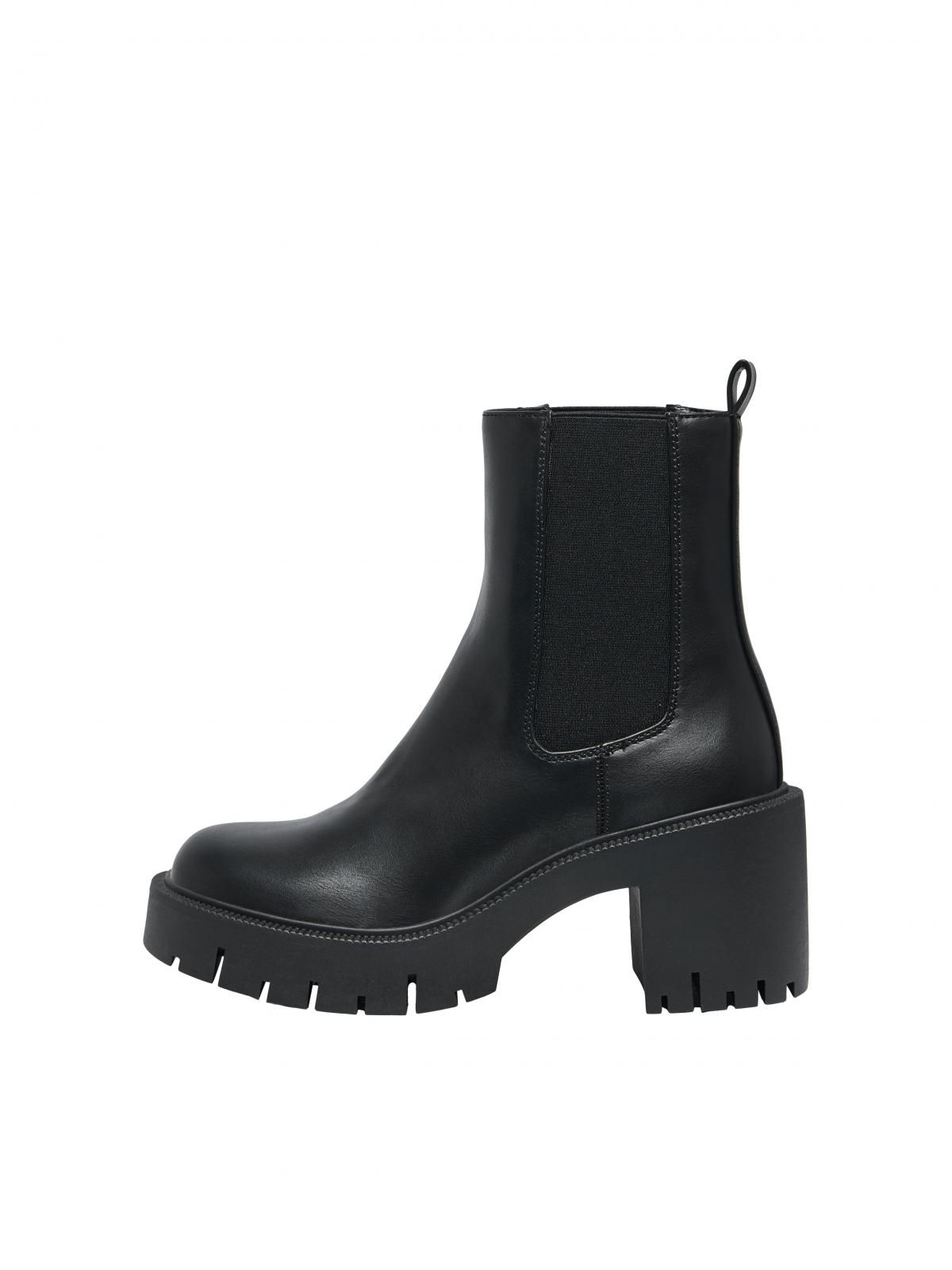 온리 청키힐 앵클 첼시부츠 15356371_2161 BLACK / BLACK - 상품 이미지