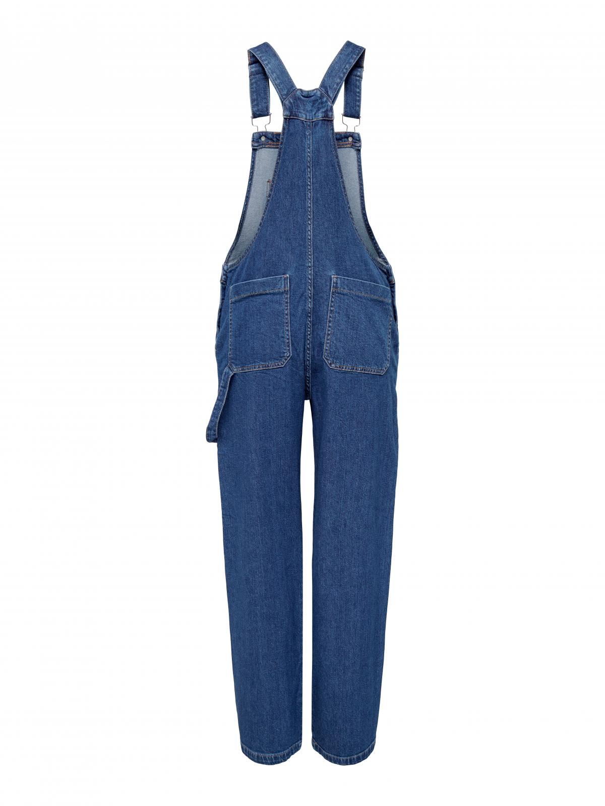 온리 데님 스트레이트핏 오버롤 점프수트 15292622_2115 BLUE / MEDIUM BLUE DENIM - 상세 이미지 4