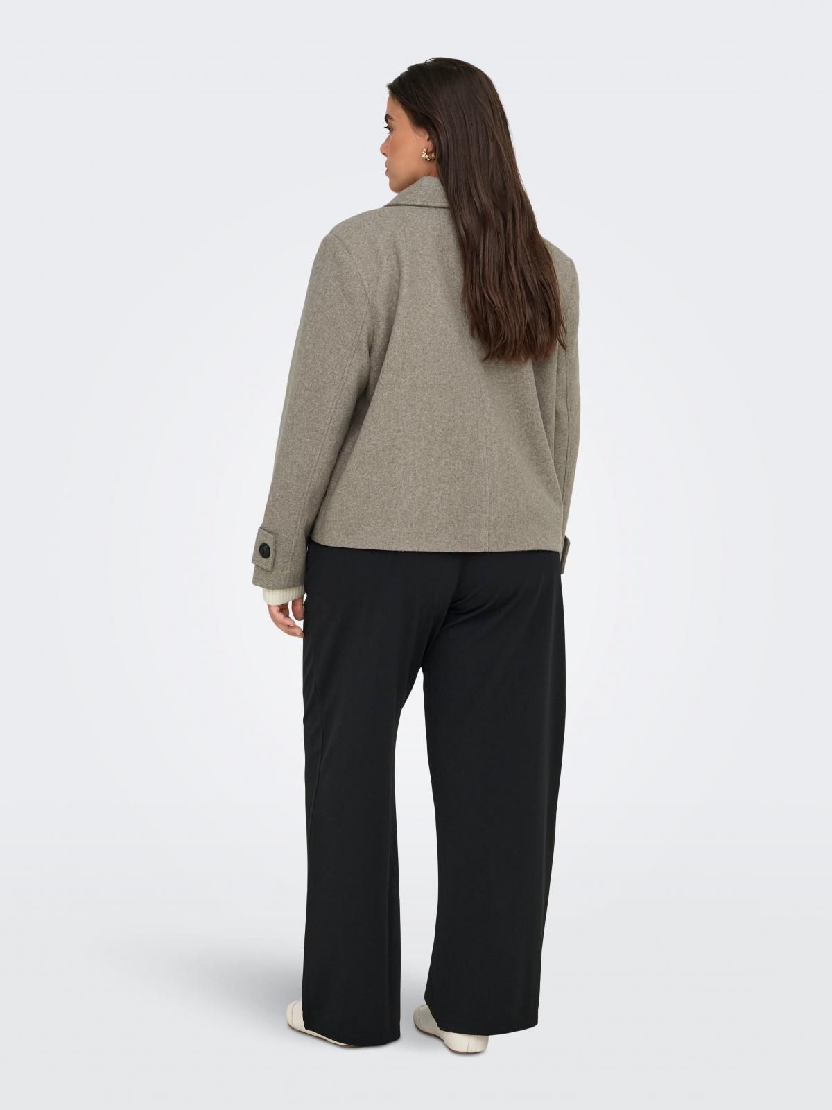 온리 테크니컬 더블버튼 크롭 숏 코트 15354771_8203_1208214 BROWN / MOCHA MERINGUE - 상세 이미지 3
