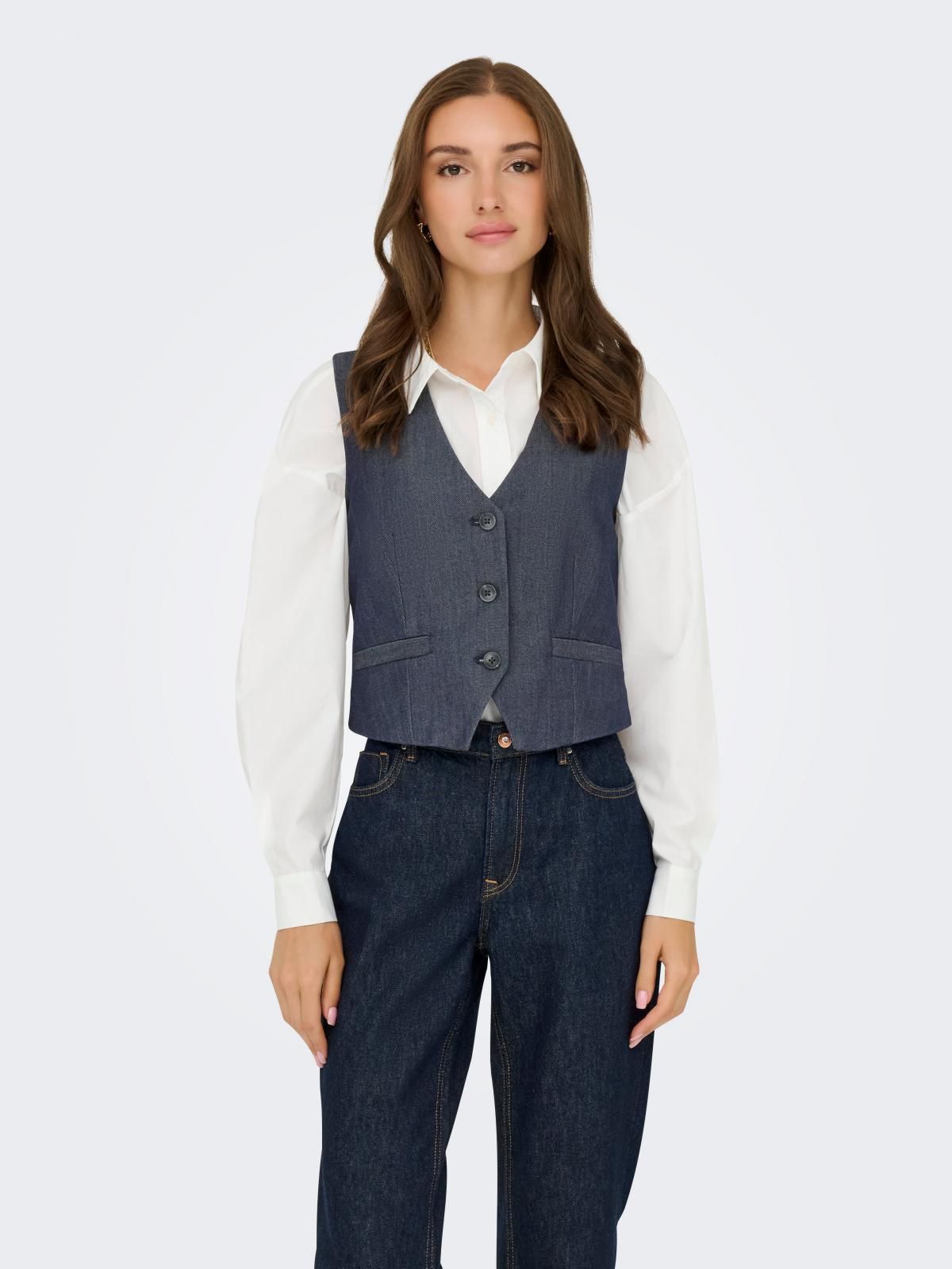 제이디와이 테일러드 클래식 베스트 15358634_2114 BLUE / DARK BLUE DENIM - 상세 이미지 2