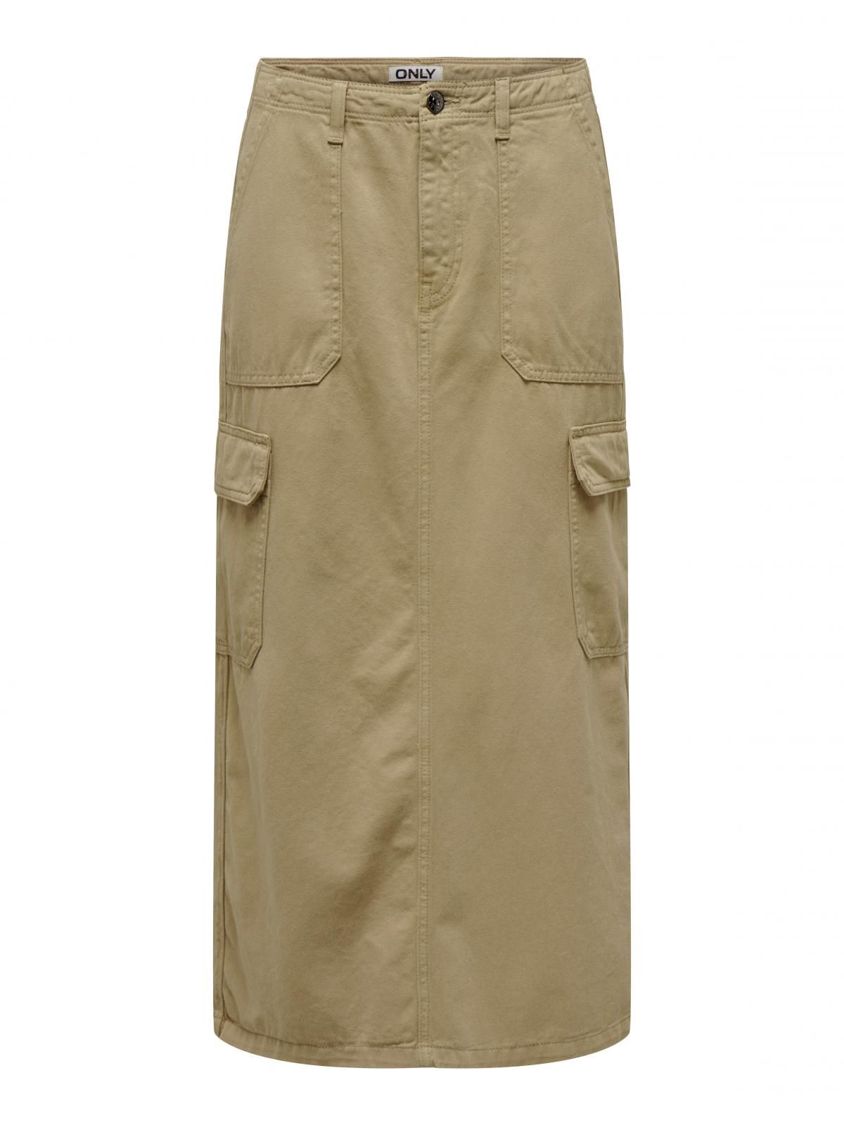 온리 카고 롱스커트 백슬릿 벨트루프 15307763_8524 BROWN / WEATHERED TEAK - 상세 이미지 3