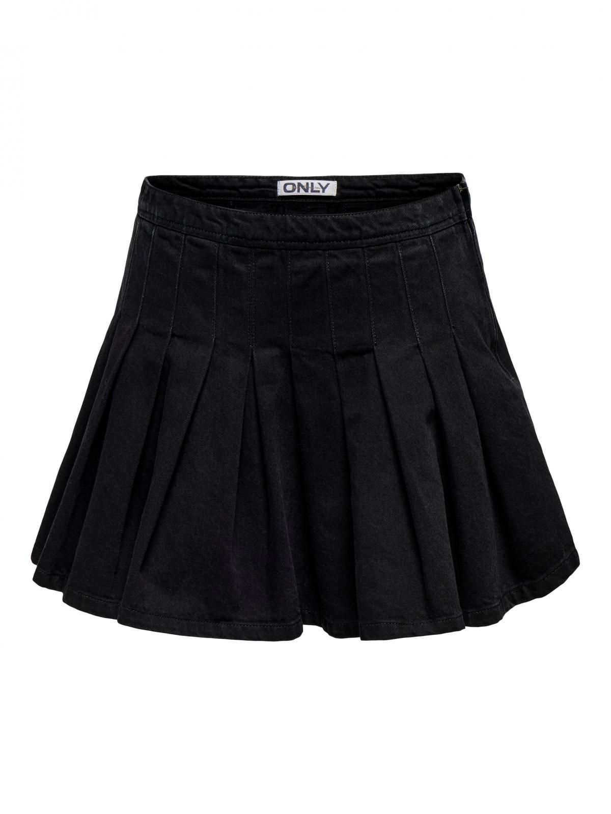 온리 플레어 미니 스커트 블랙 15357985_8183 BLACK / WASHED BLACK - 상세 이미지 3