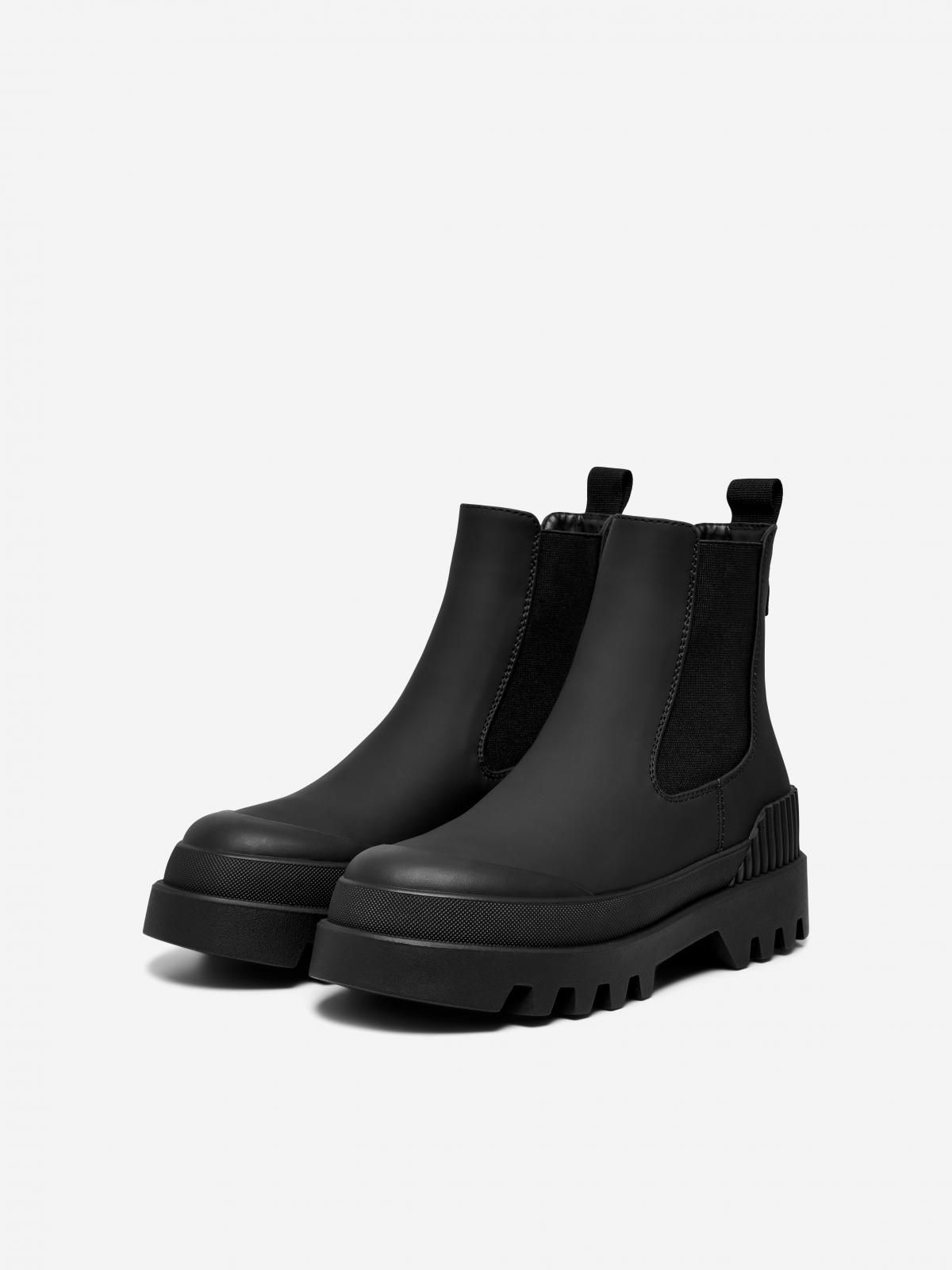온리 첼시 앵클부츠 미들힐 15304863_2161 BLACK / BLACK - 상세 이미지 5