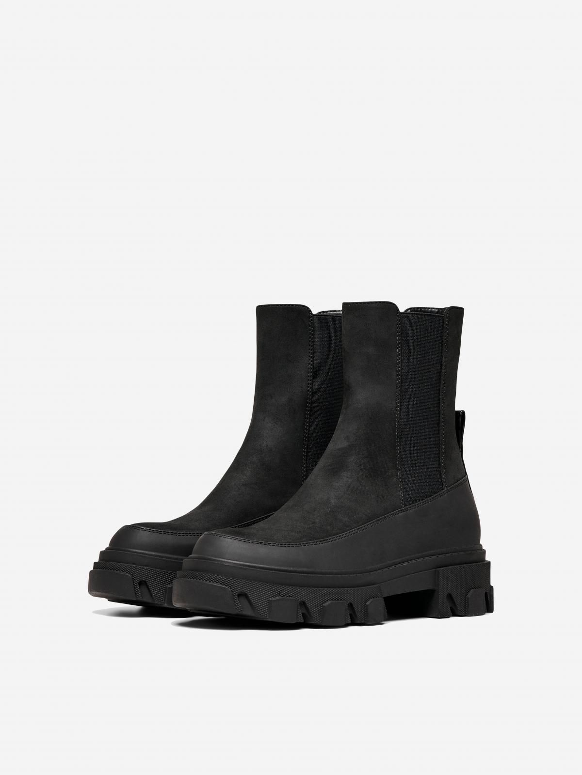 온리 트렌디 앵클 첼시부츠 15238956_2161 BLACK / BLACK - 상세 이미지 5