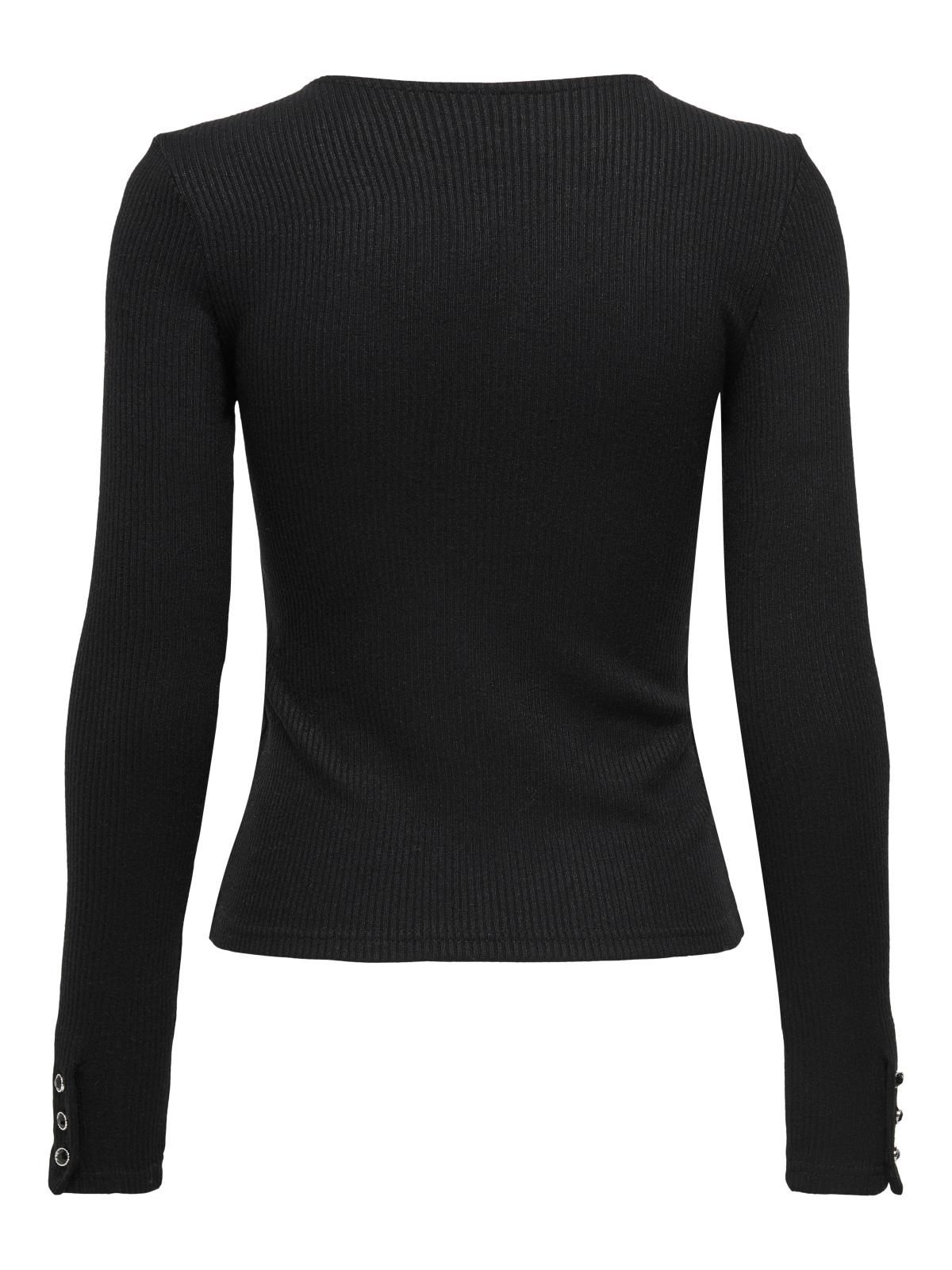 온리 베이직 라운드넥 롱슬리브 티셔츠 15358953_2161_1224041 BLACK / BLACK - 상세 이미지 4