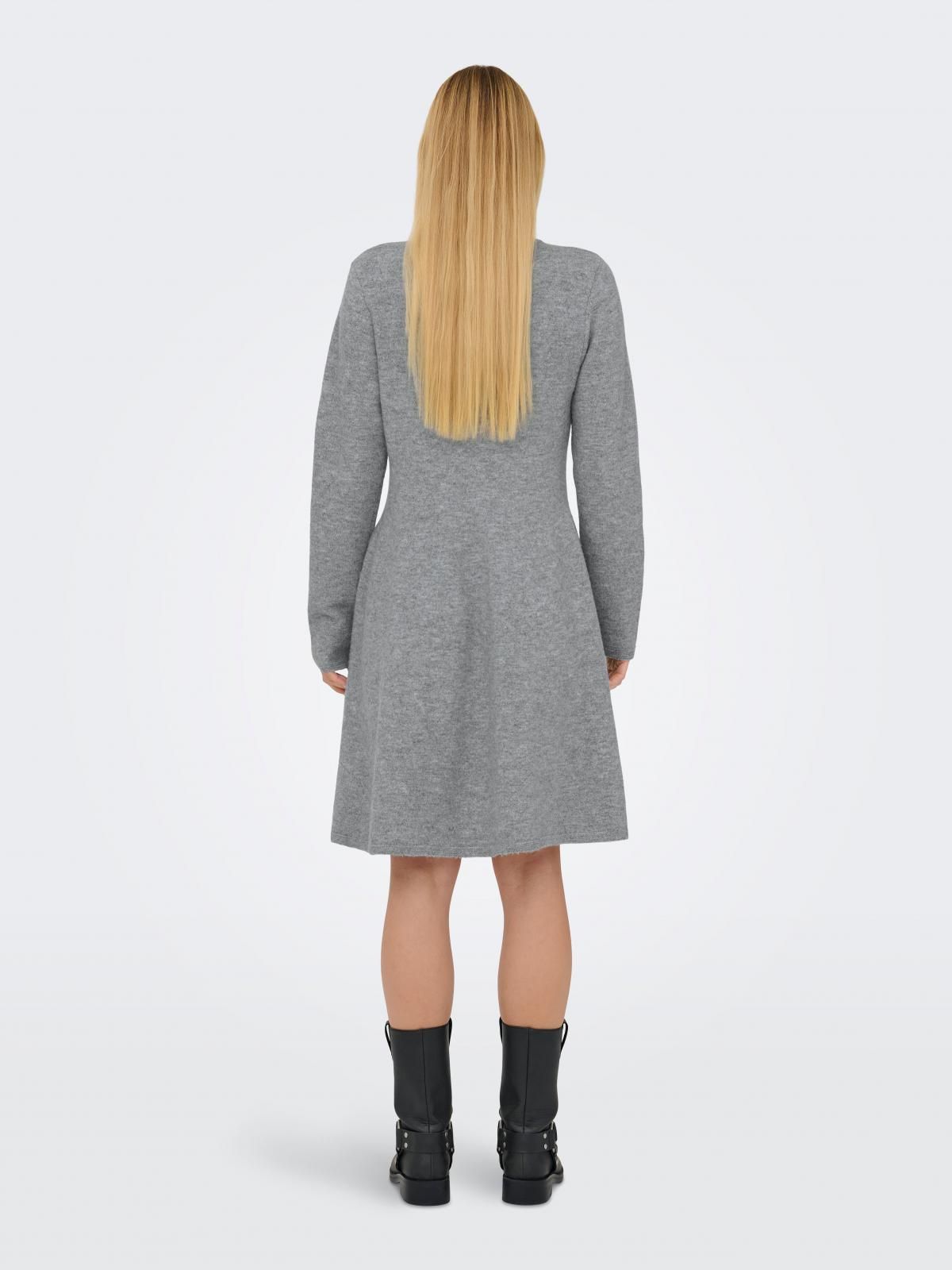 제이디와이 플랫니트 라운드넥 미디 원피스 15366496_2381 GREY / LIGHT GREY MELANGE - 상세 이미지 3