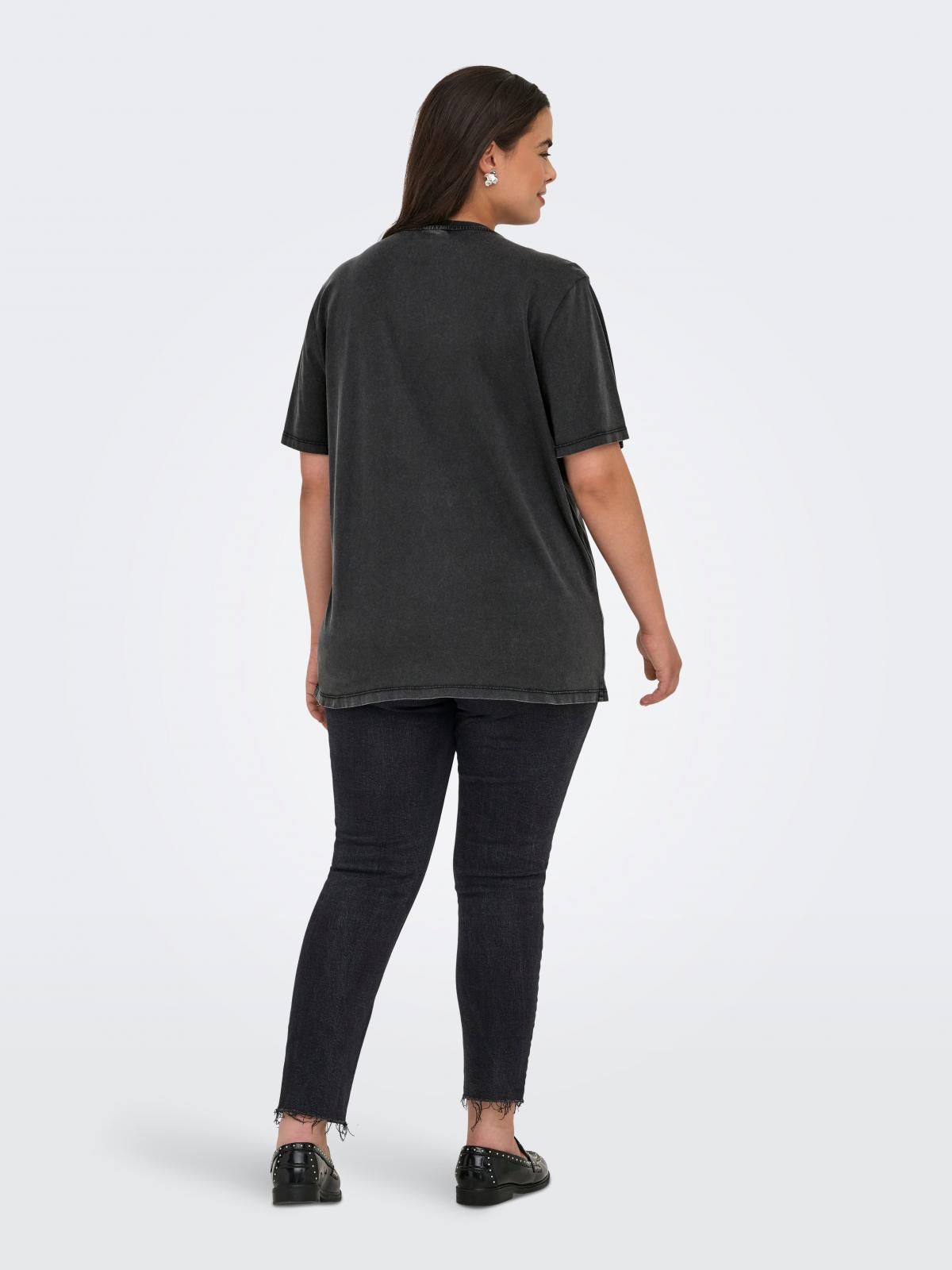 온리 빅사이즈 큐빅 포인트 반팔 티셔츠 15357259_2161_1217561 BLACK / BLACK - 상세 이미지 2