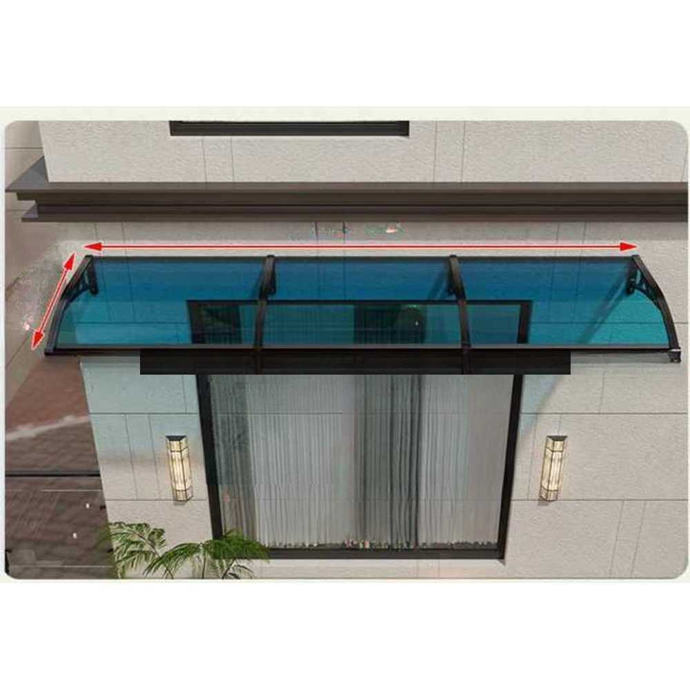 현관 투명 처마 캐노피 주택용 비가림 설치 지붕 120x400cm - 상세 이미지 3